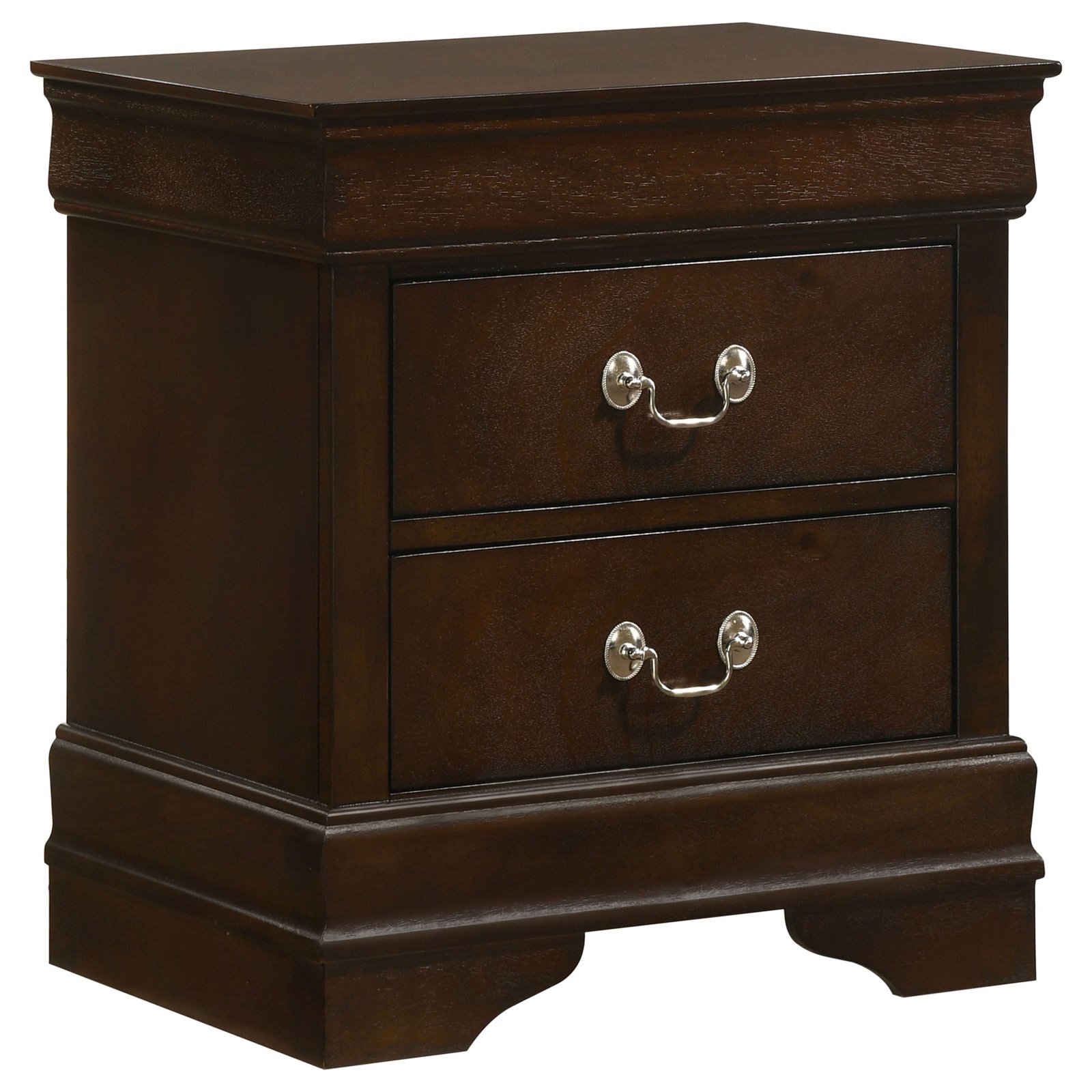 Louis Philippe Wooden Panel Bedroom Set color Black & Dark Brown - Image 10