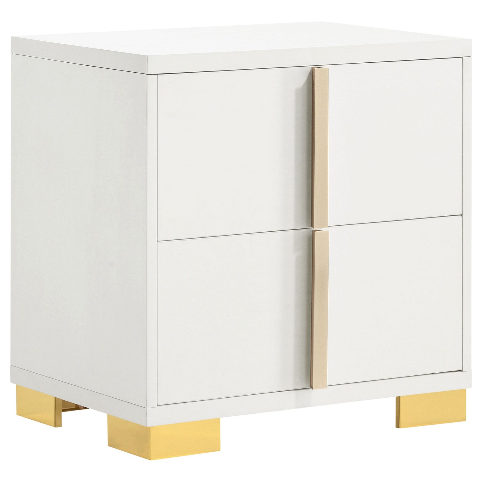 Marceline LED Headboard Bedroom Set White & Black - Image 4