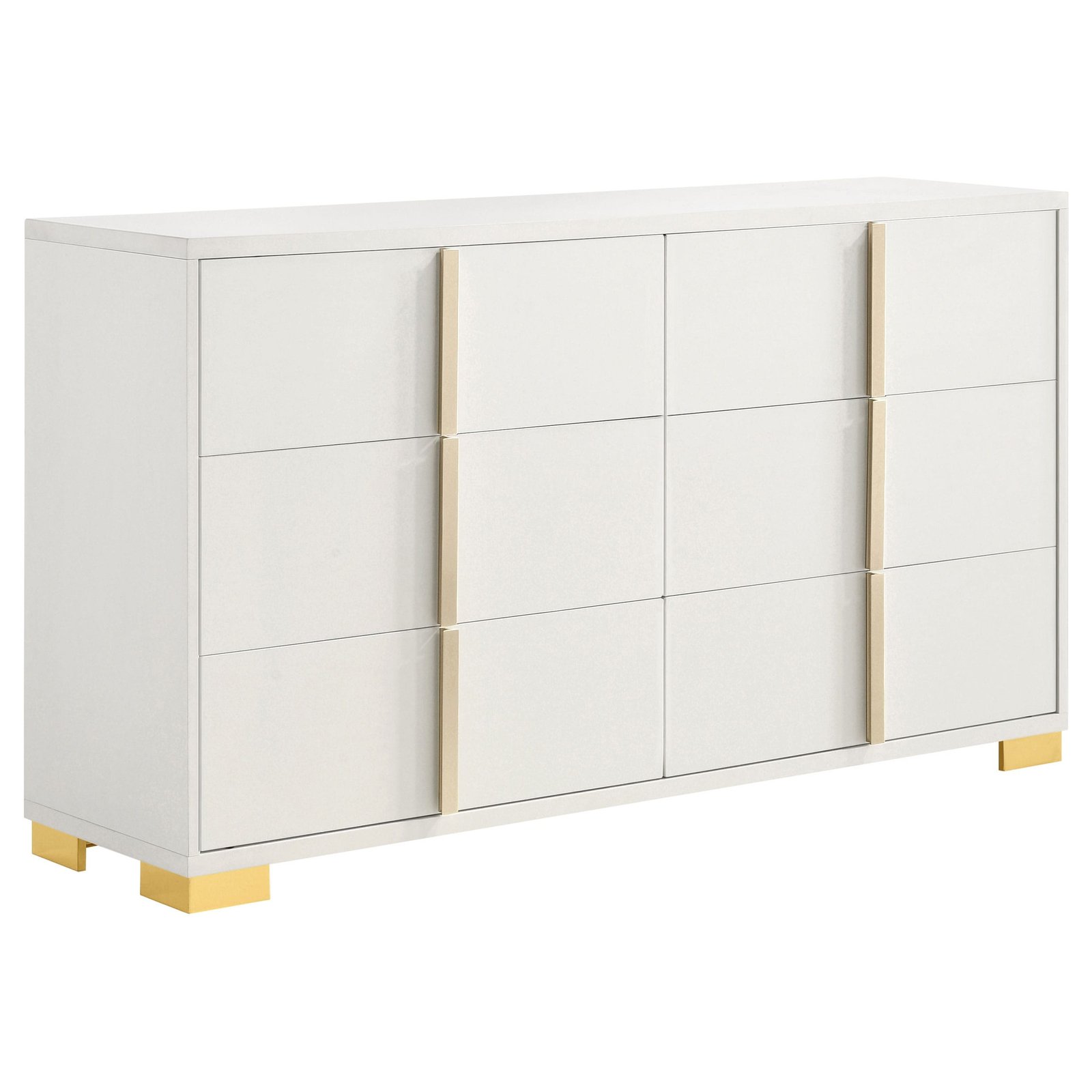 Marceline LED Headboard Bedroom Set White & Black - Image 6