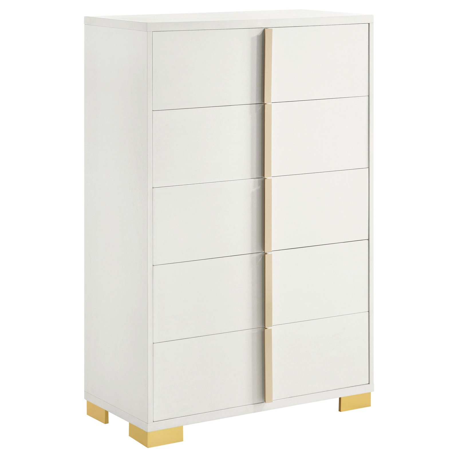 Marceline LED Headboard Bedroom Set White & Black - Image 8