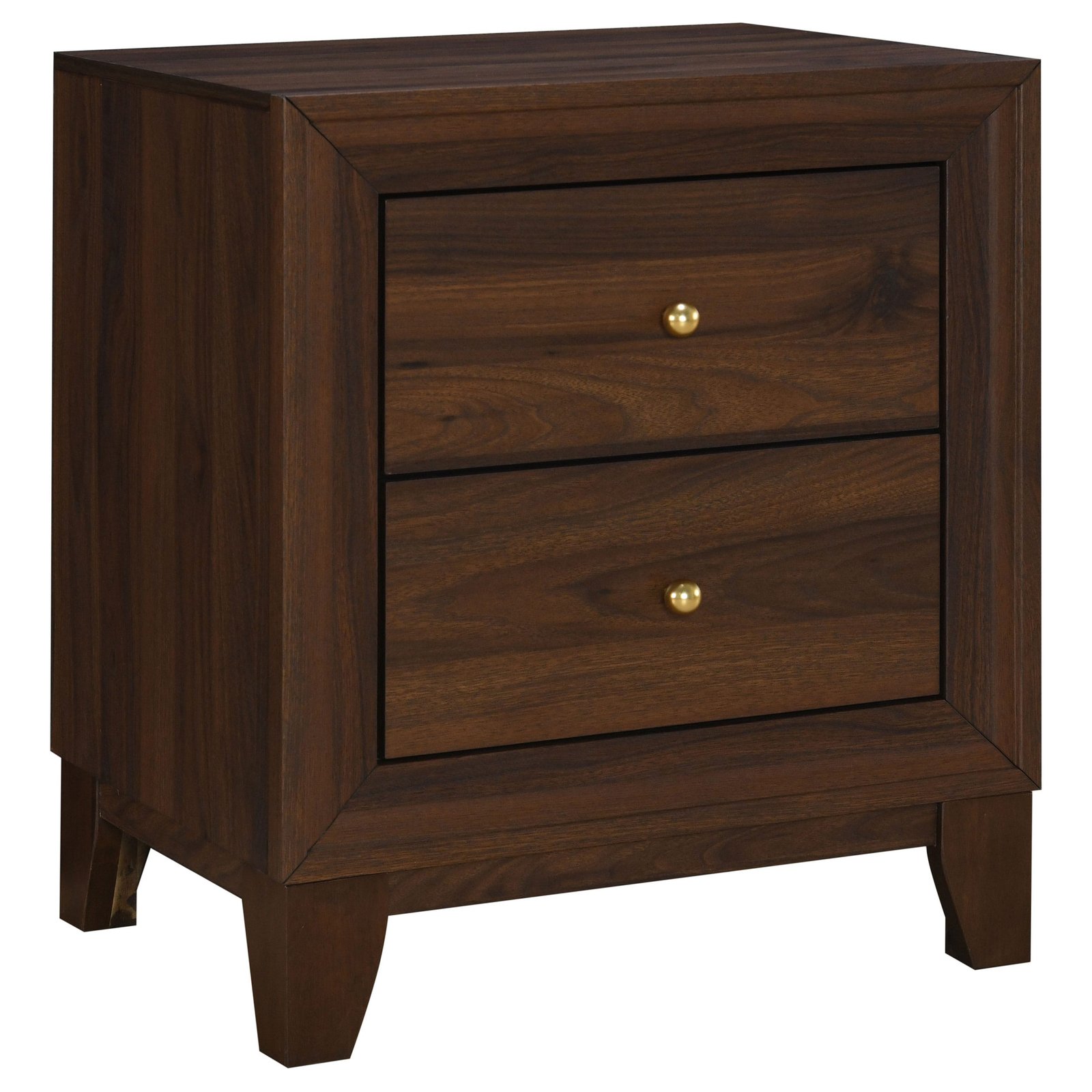 Welsley Wooden Bedroom Set Upholstered Dark Brown - Image 6