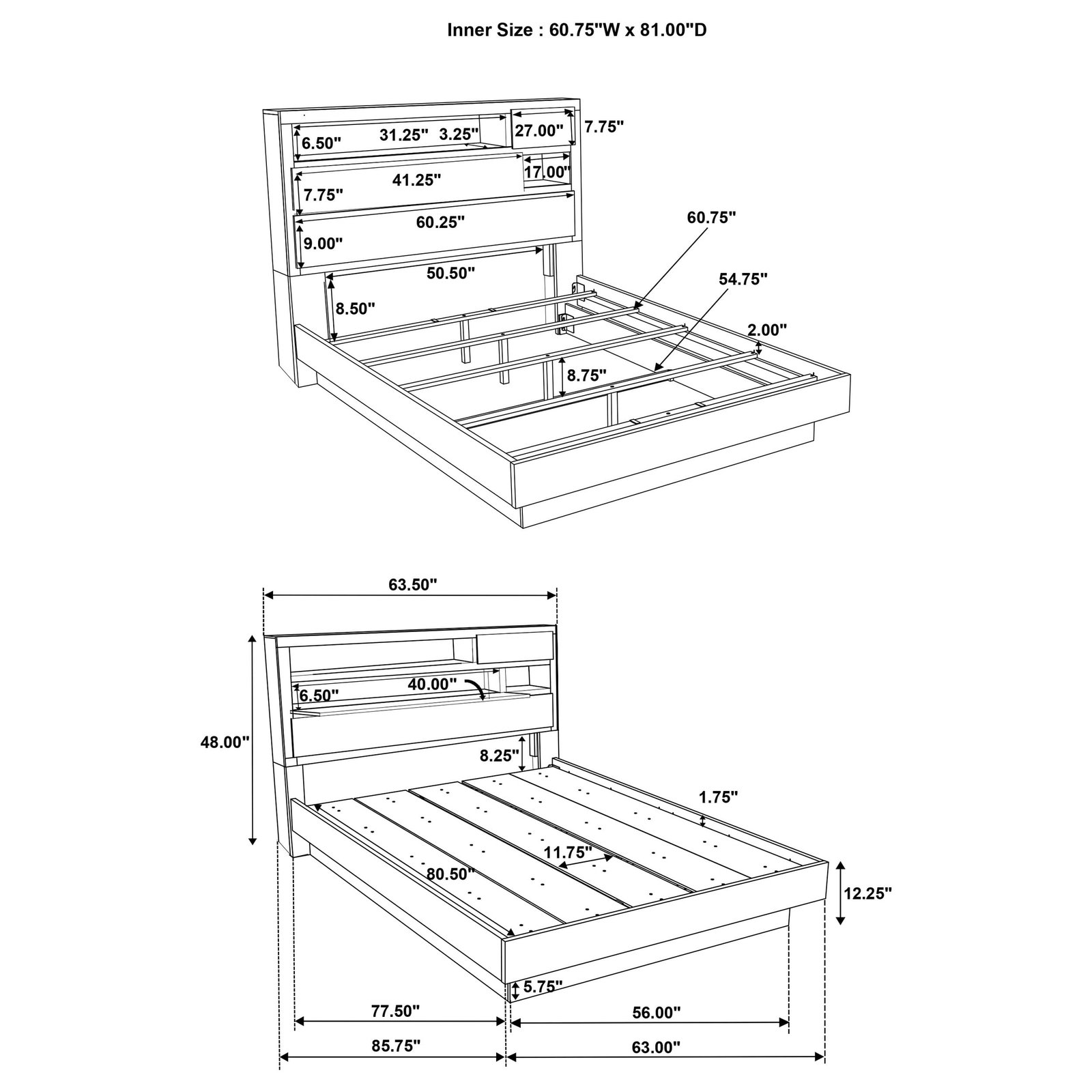 Fenwick Wooden Storage Bedroom Set Grey - Image 10