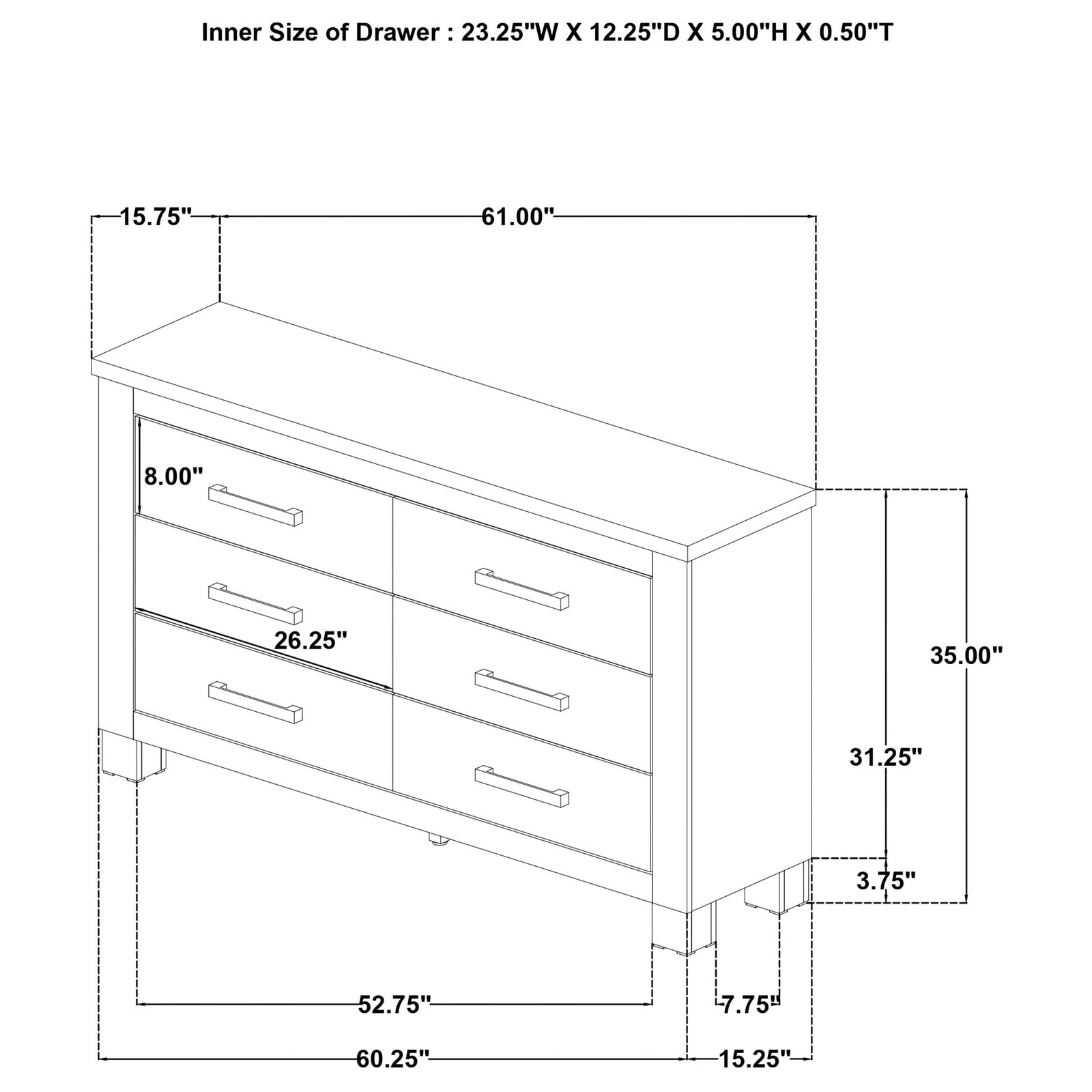 Oakglen Wooden Bedroom Set Oak - Image 11