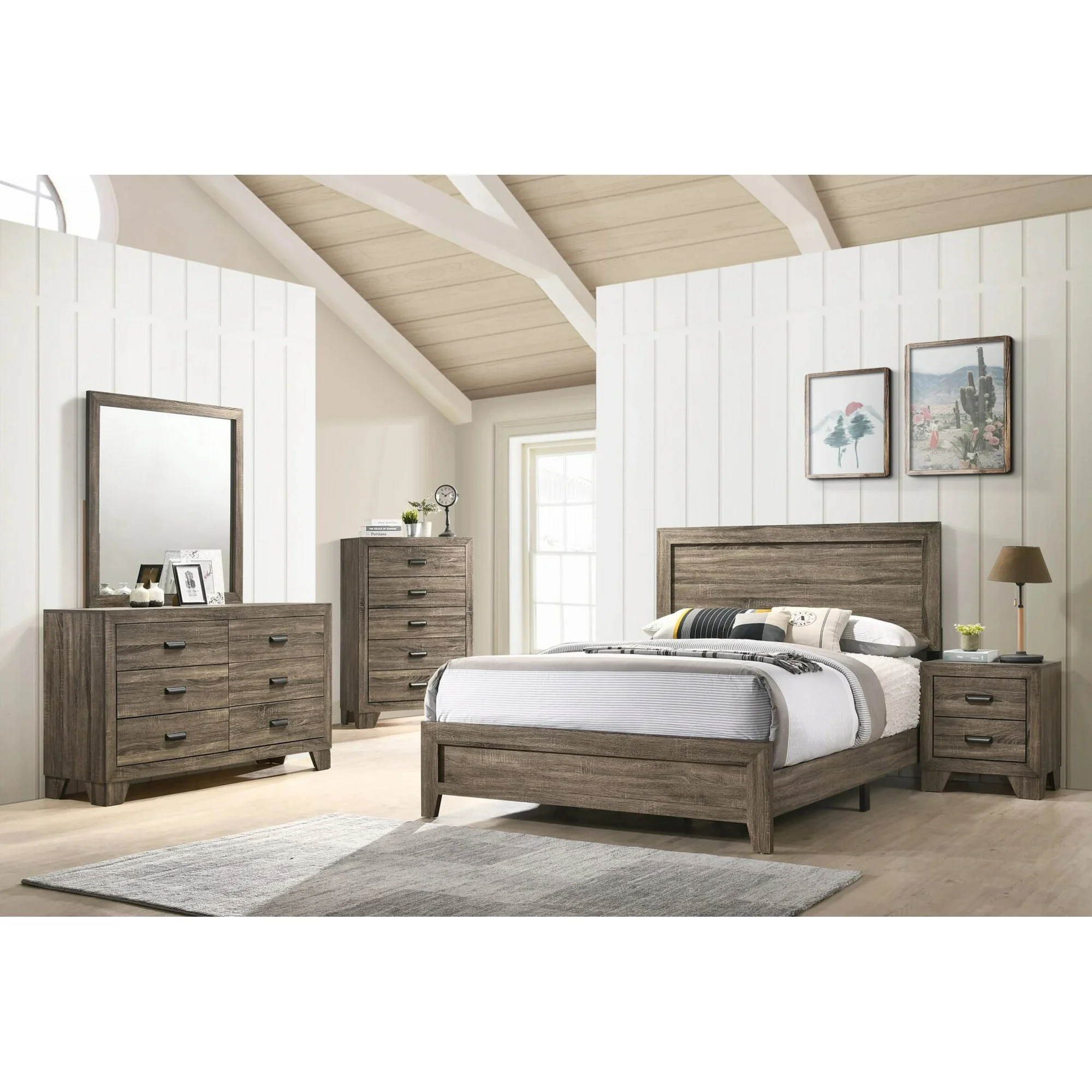 Rio Wooden Panel Bed Frame Brown - Image 2