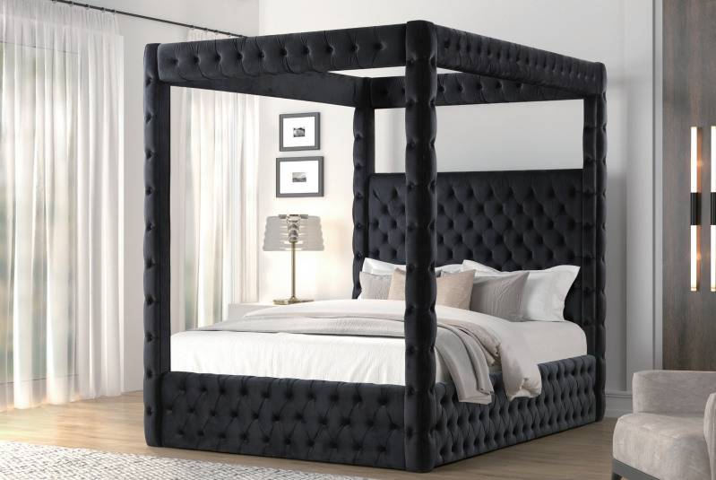 Mira Conopy Bed in Black - Image 2