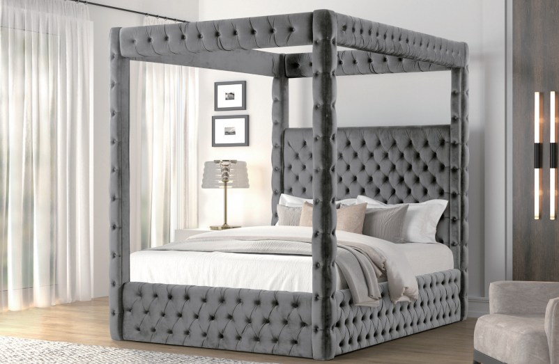 Mira Conopy Bed in Black - Image 3