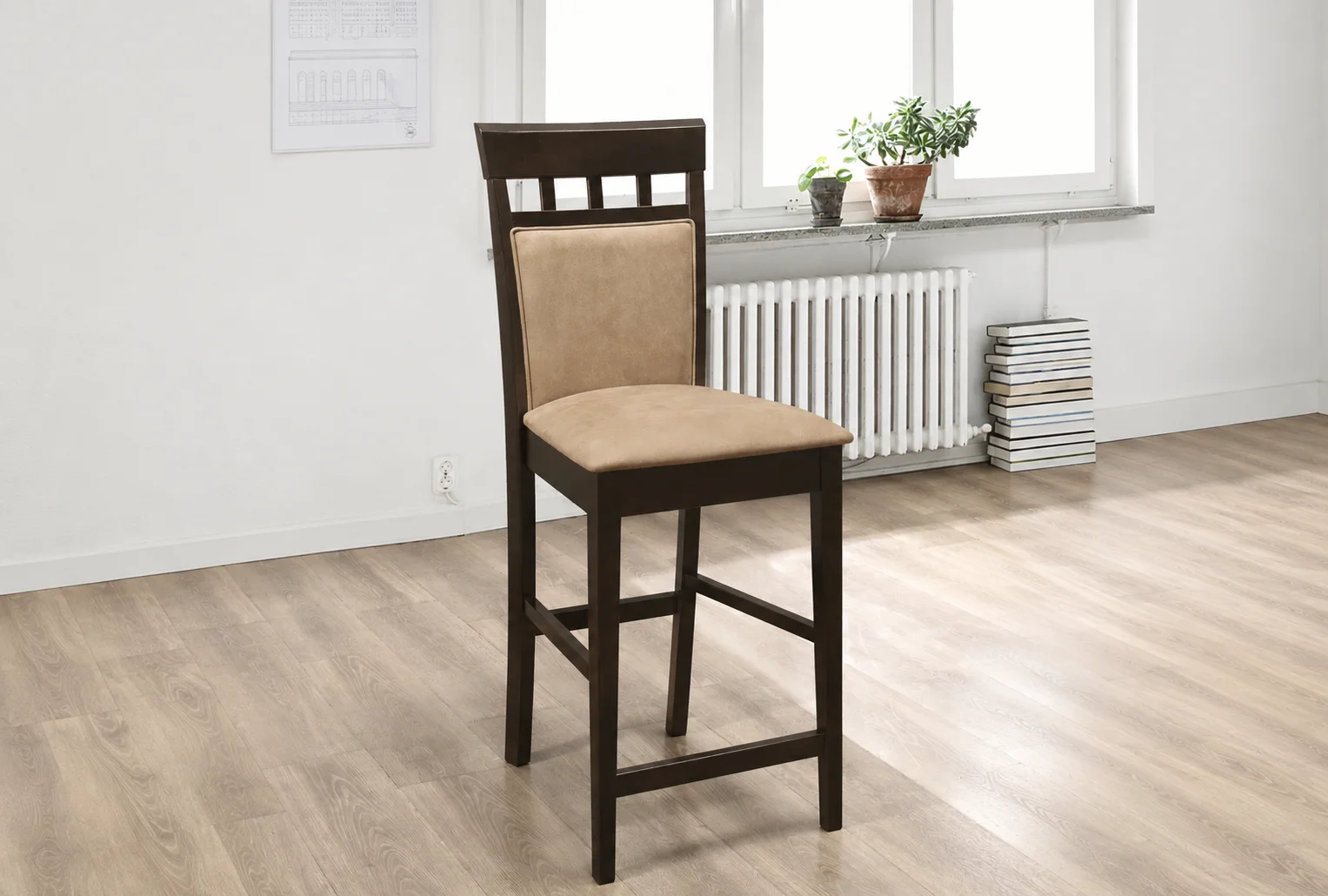 Gabriel Closed Back Counter Chair Dark Brown (Set of 2)