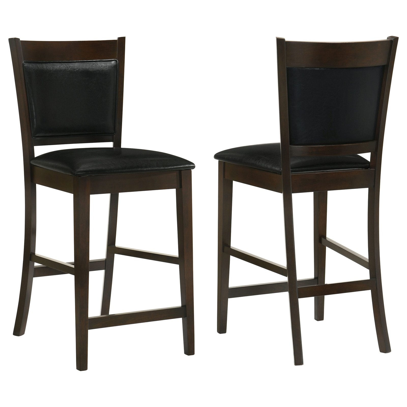 Jaden Upholstered Counter Chair Dark Brown (Set of 2) - Image 2