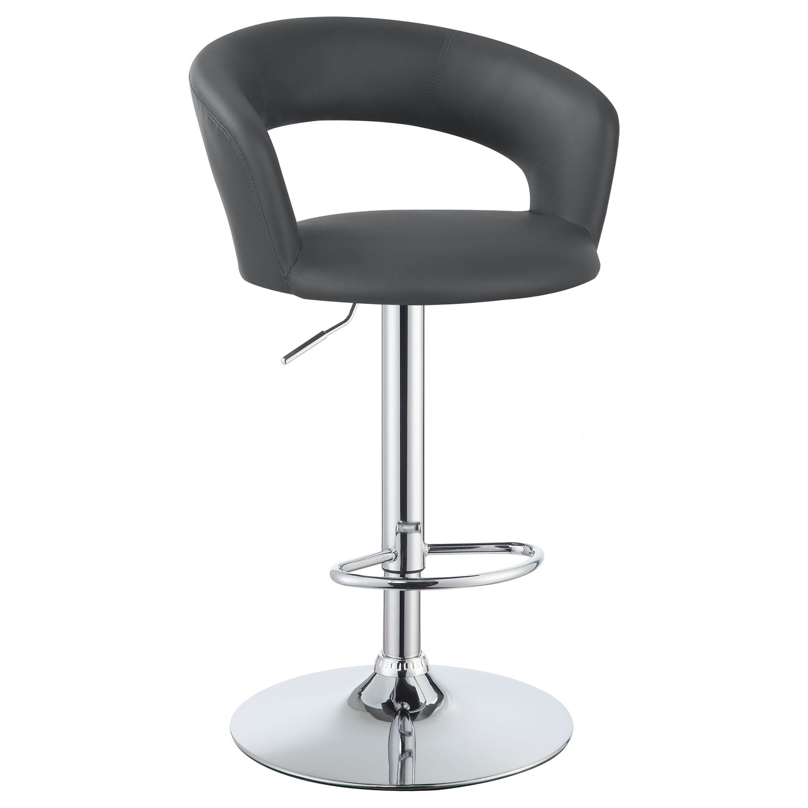 Barraza 29-inch Adjustable Height Bar Stool Grey and Chrome - Image 2