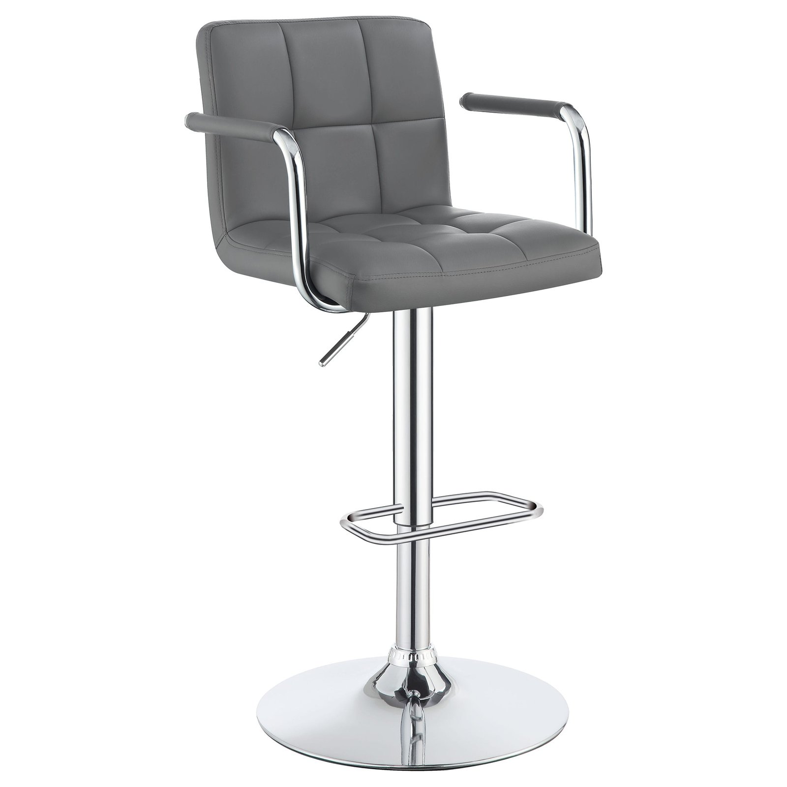 Palomar Adjustable Height Bar Stool Grey and Chrome - Image 2