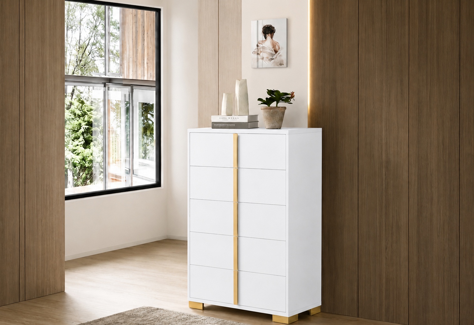 Marceline 5-drawer Bedroom Chest White