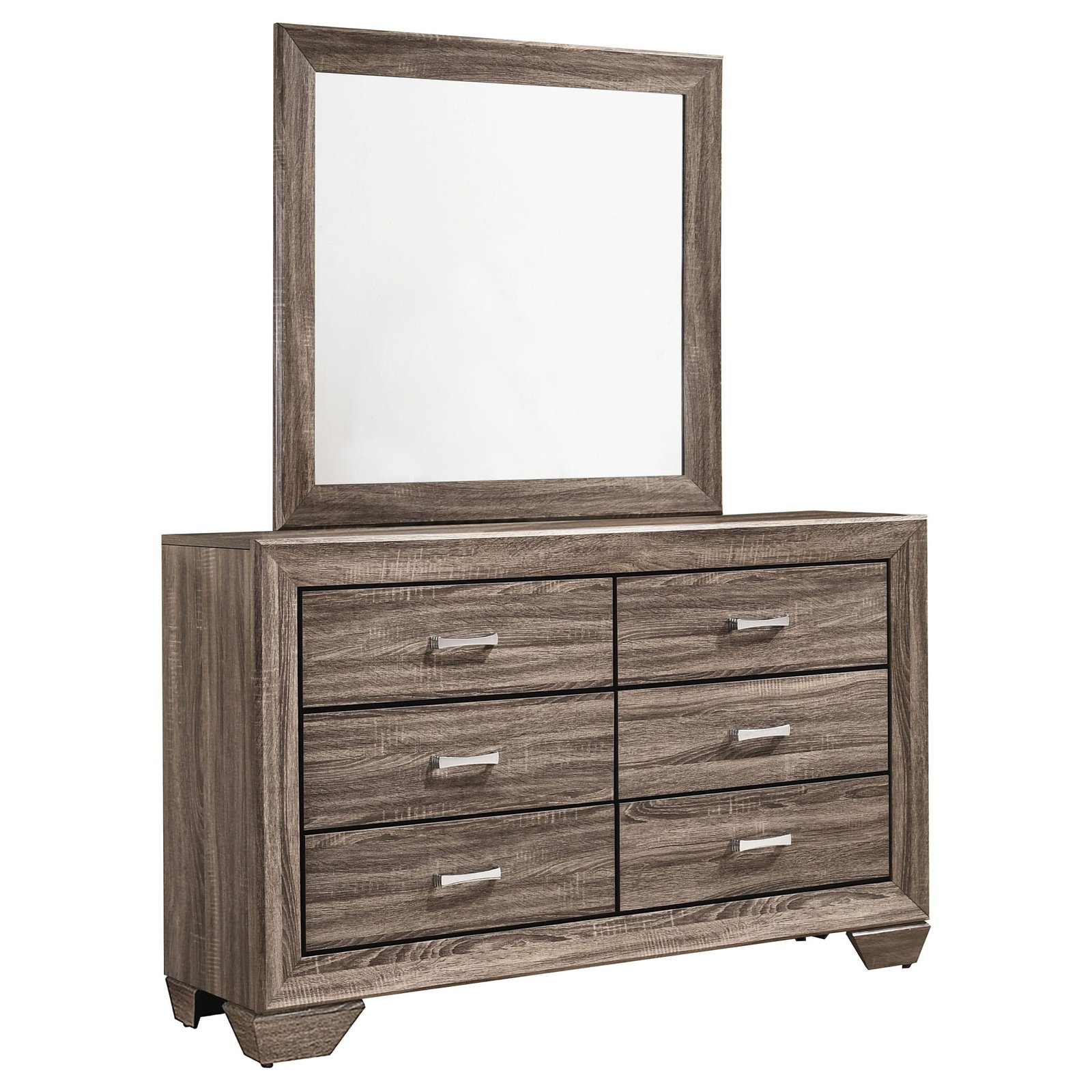 Kauffman 6-drawer Dresser with Mirror Brown - Image 2