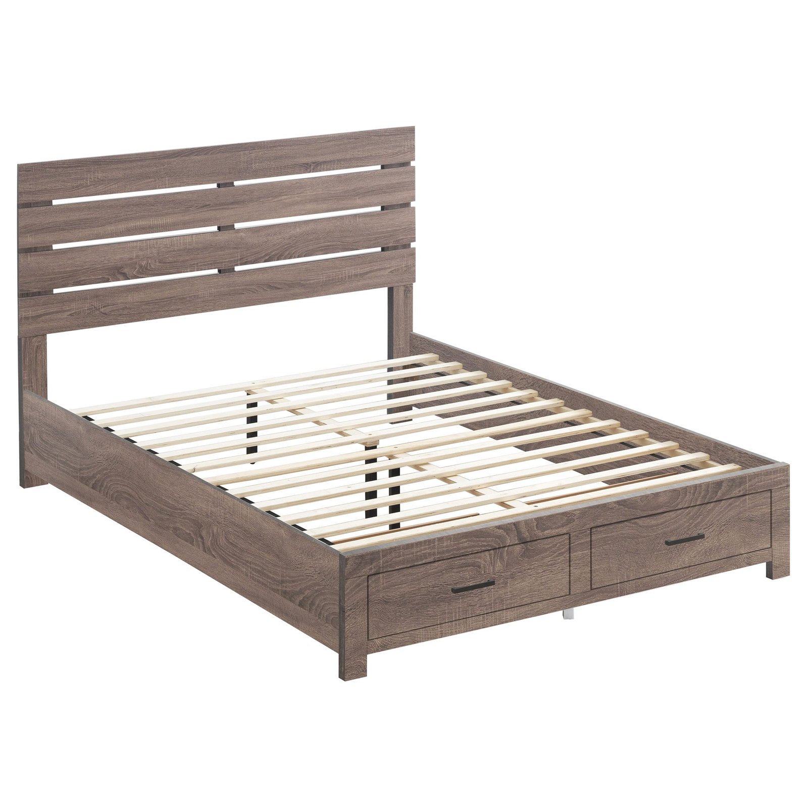 Brantford Wood Storage Panel Bed Barrel Oak - Image 3