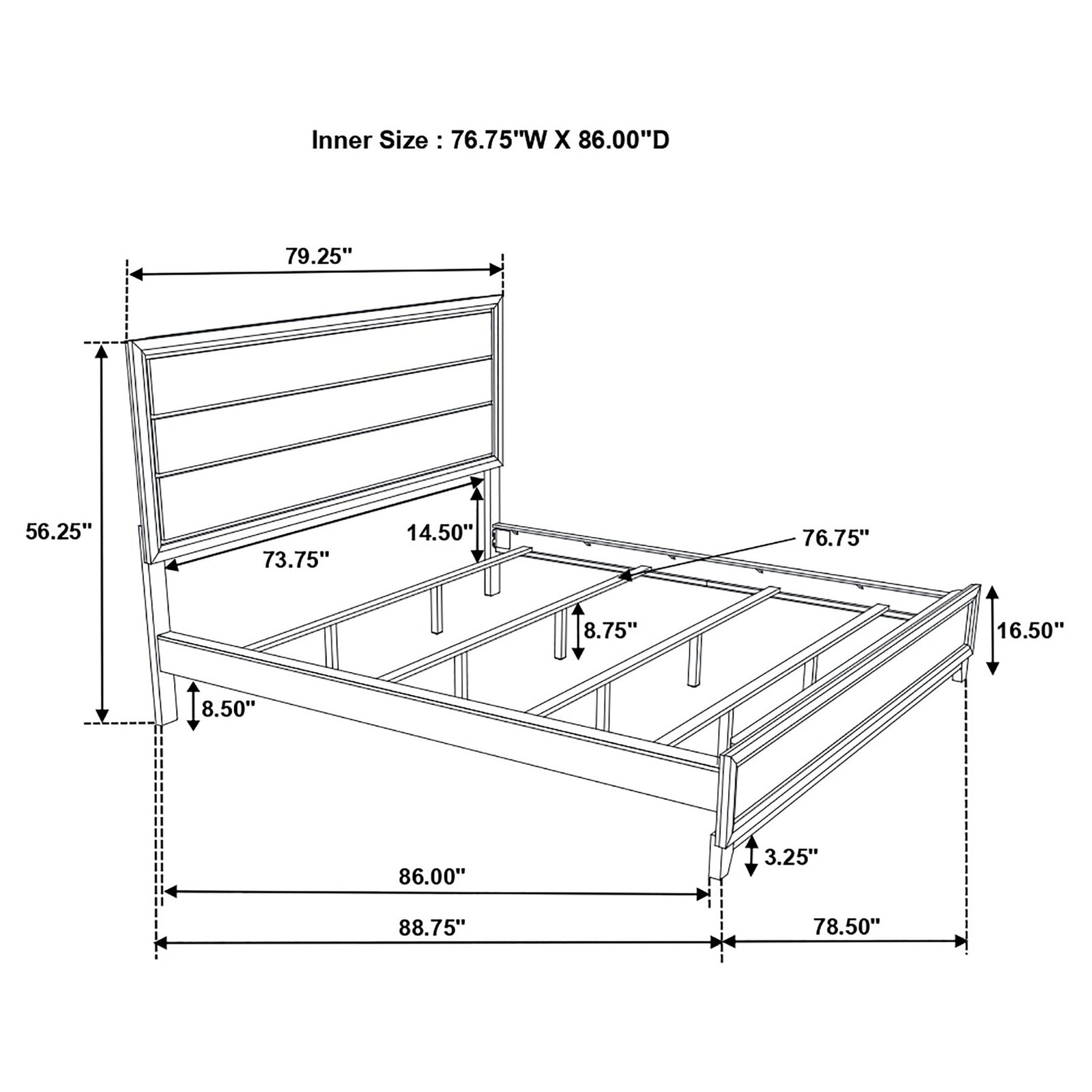 Watson Wood Panel Bed Grey Oak - Image 5