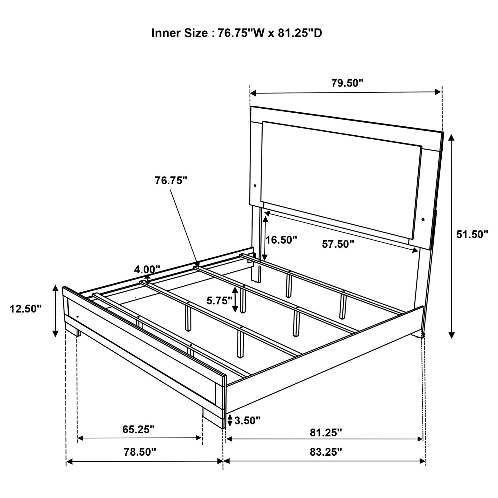 Hyland Panel Bed LED Headboard Natural - Image 8