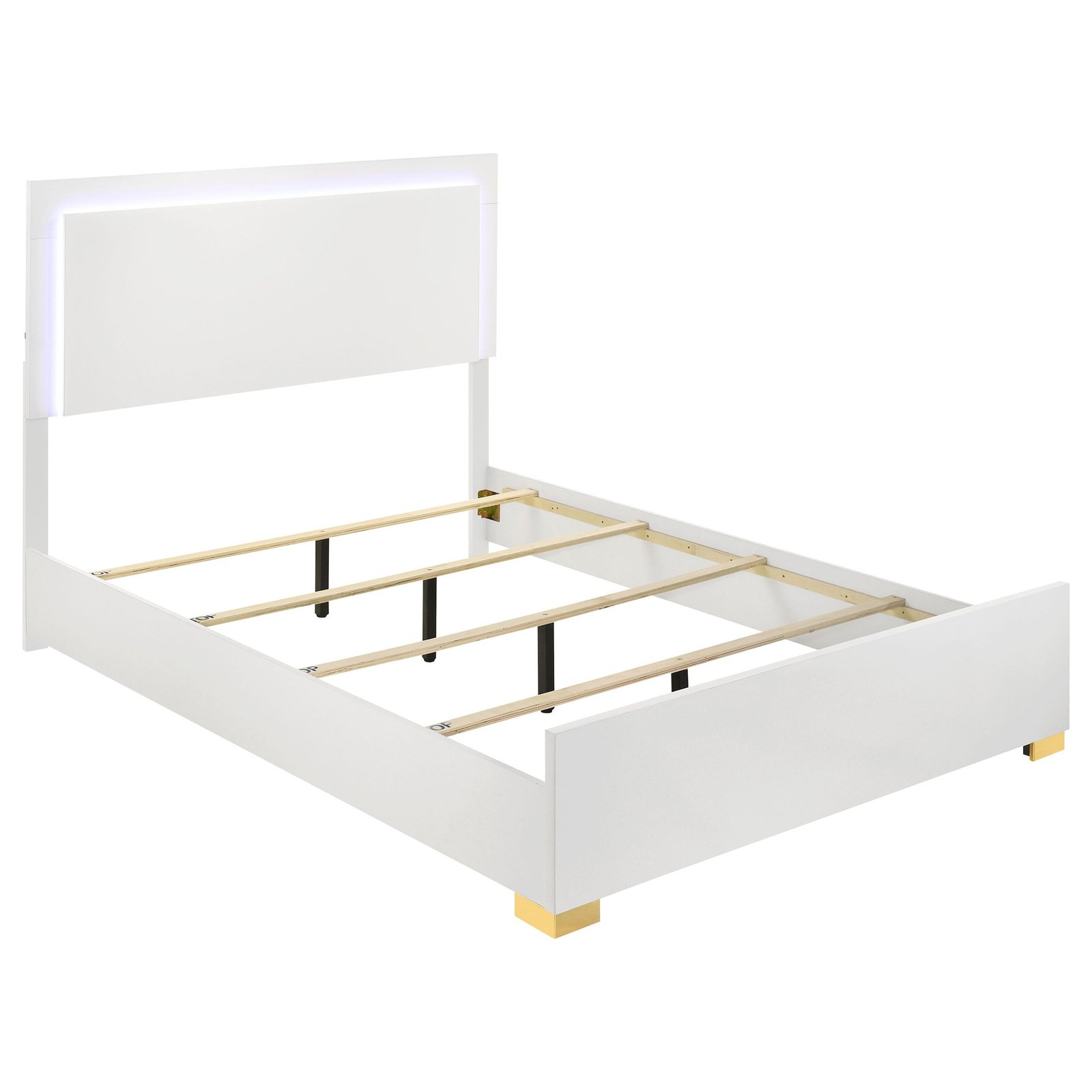 Marceline Wood LED Panel Bed White - Image 5