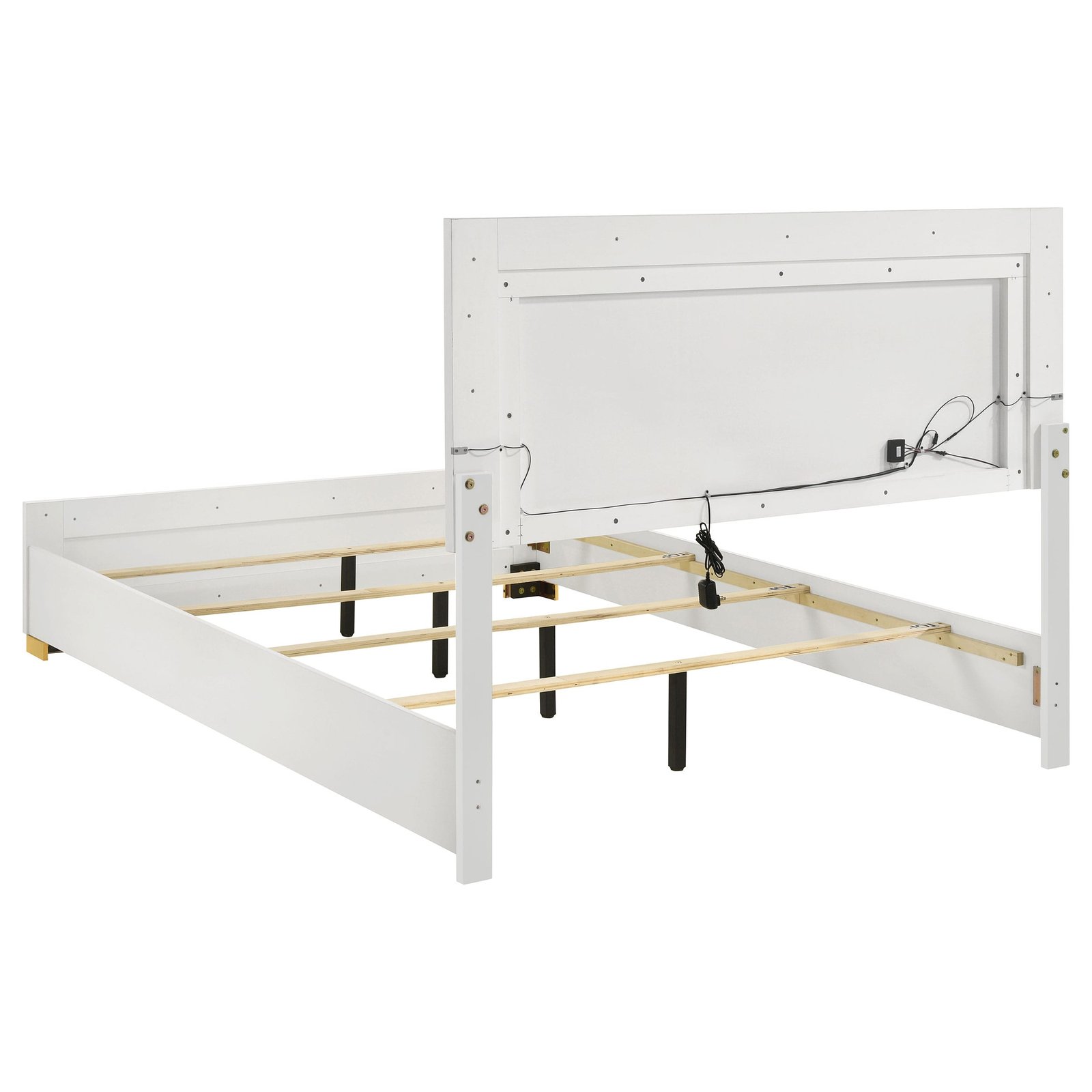 Marceline Wood LED Panel Bed White - Image 4