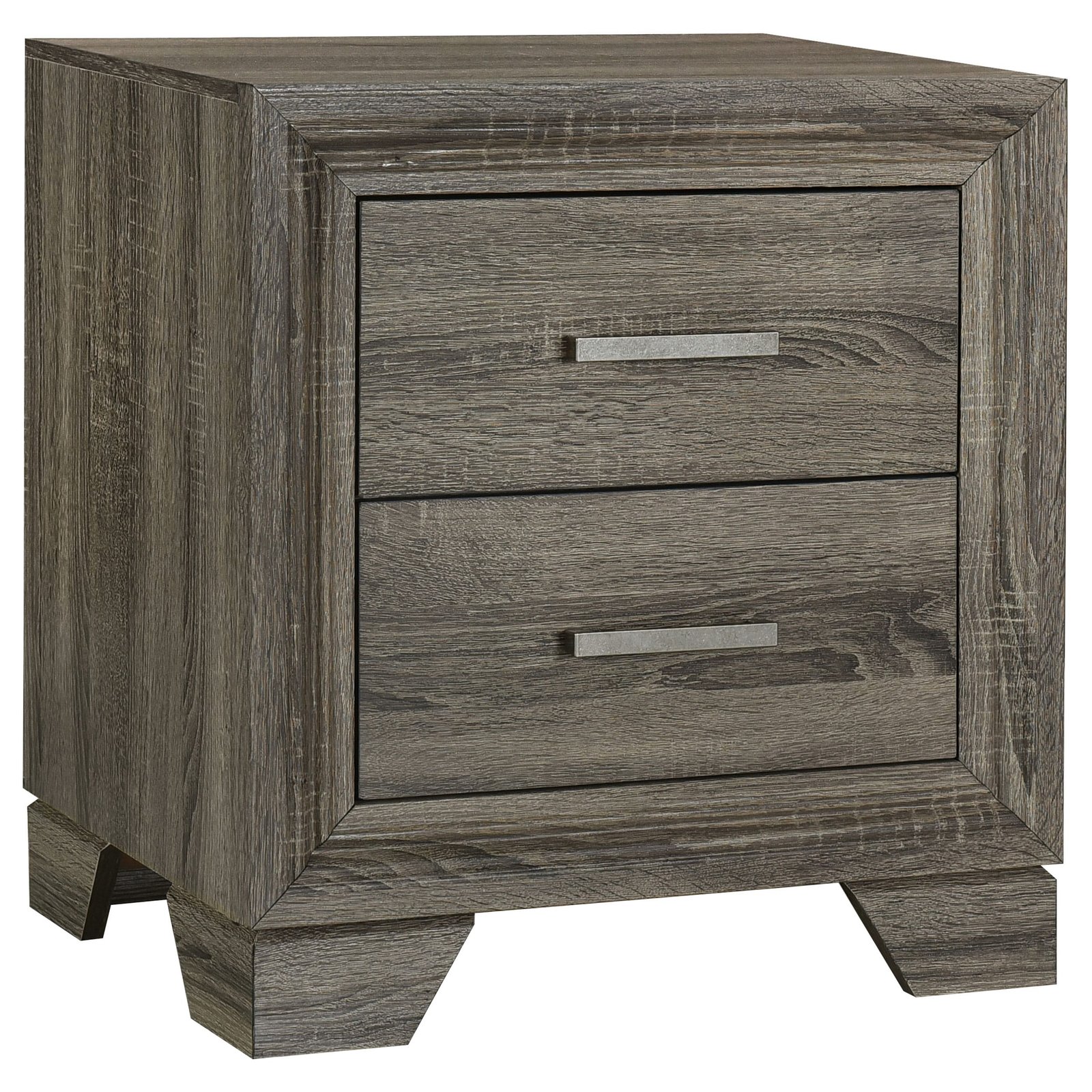 Wright 2-drawer Nightstand Bedside Table Brown - Image 2