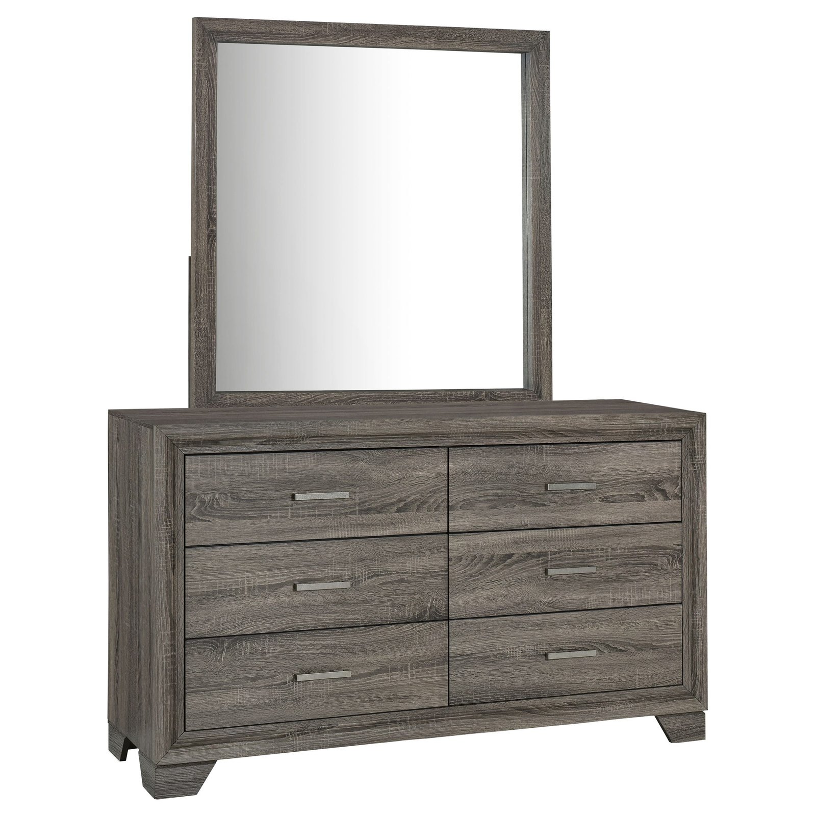 Wright 6-drawer Dresser and Mirror Brown - Image 2