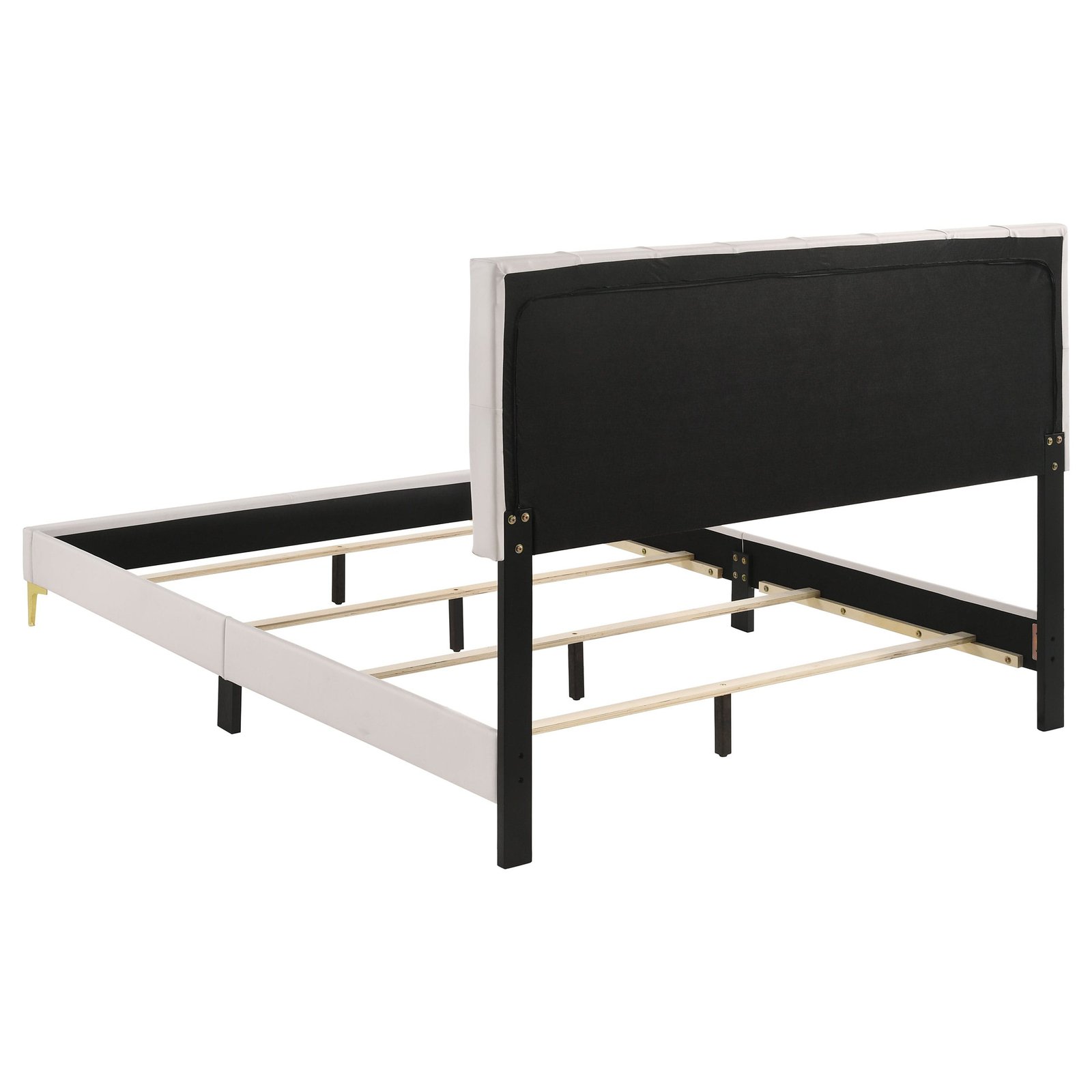 Kendall Upholstered Bedroom Set White and Black - Image 5