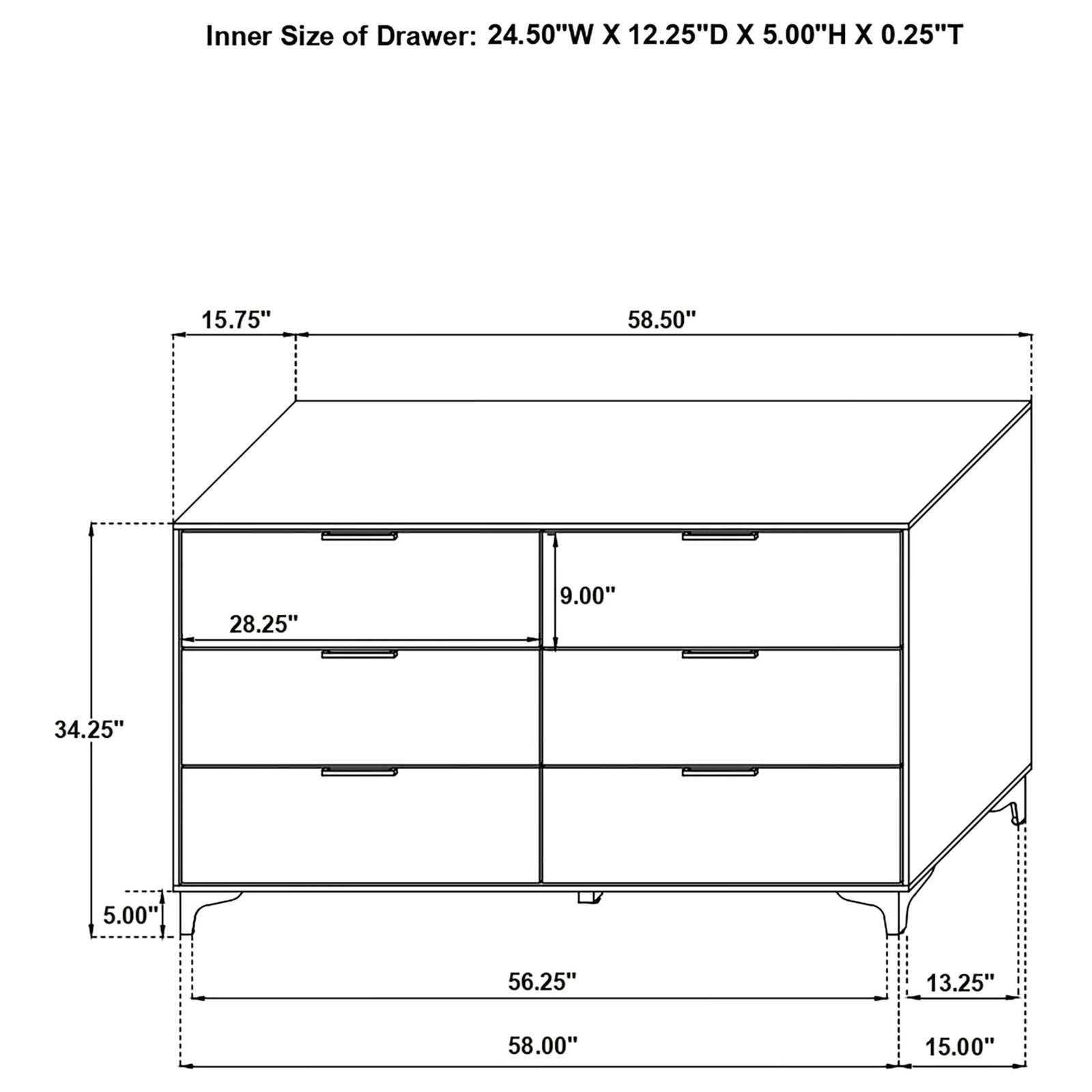 Kendall Upholstered Bedroom Set White and Black - Image 8