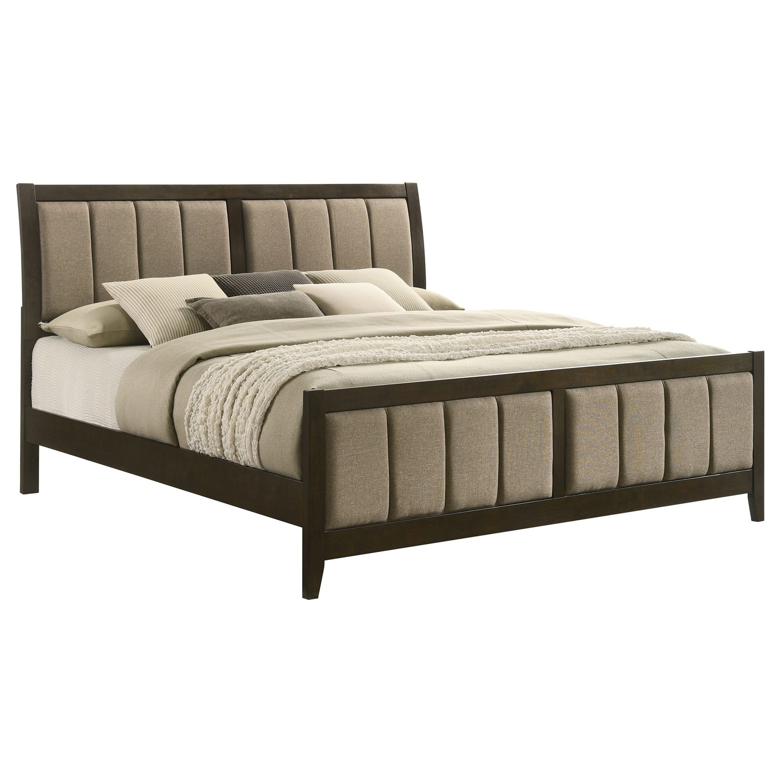 Wilkes 51-inch Upholstered Bed Dark Cocoa - Image 2