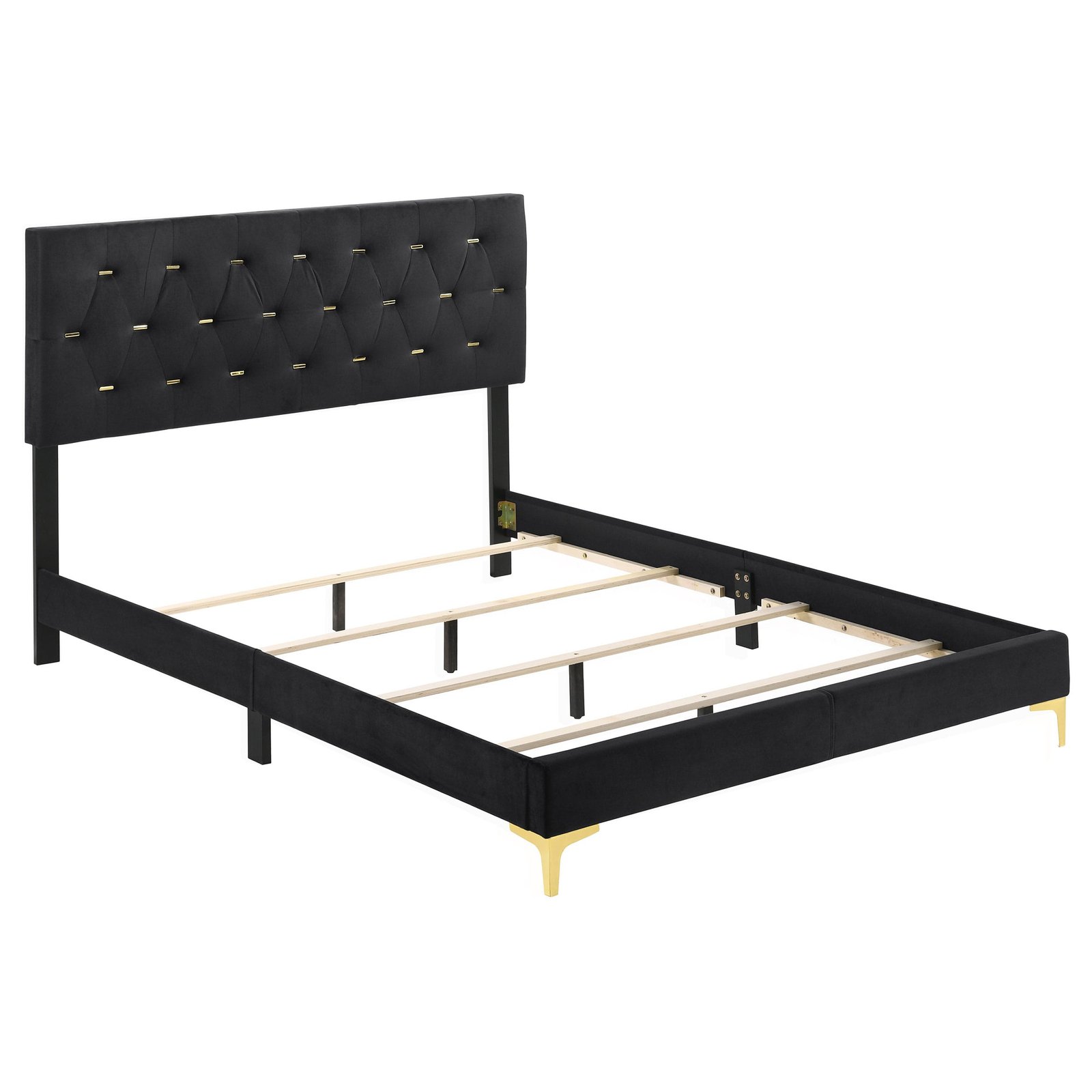 Kendall Upholstered Bedroom Set White and Black - Image 6