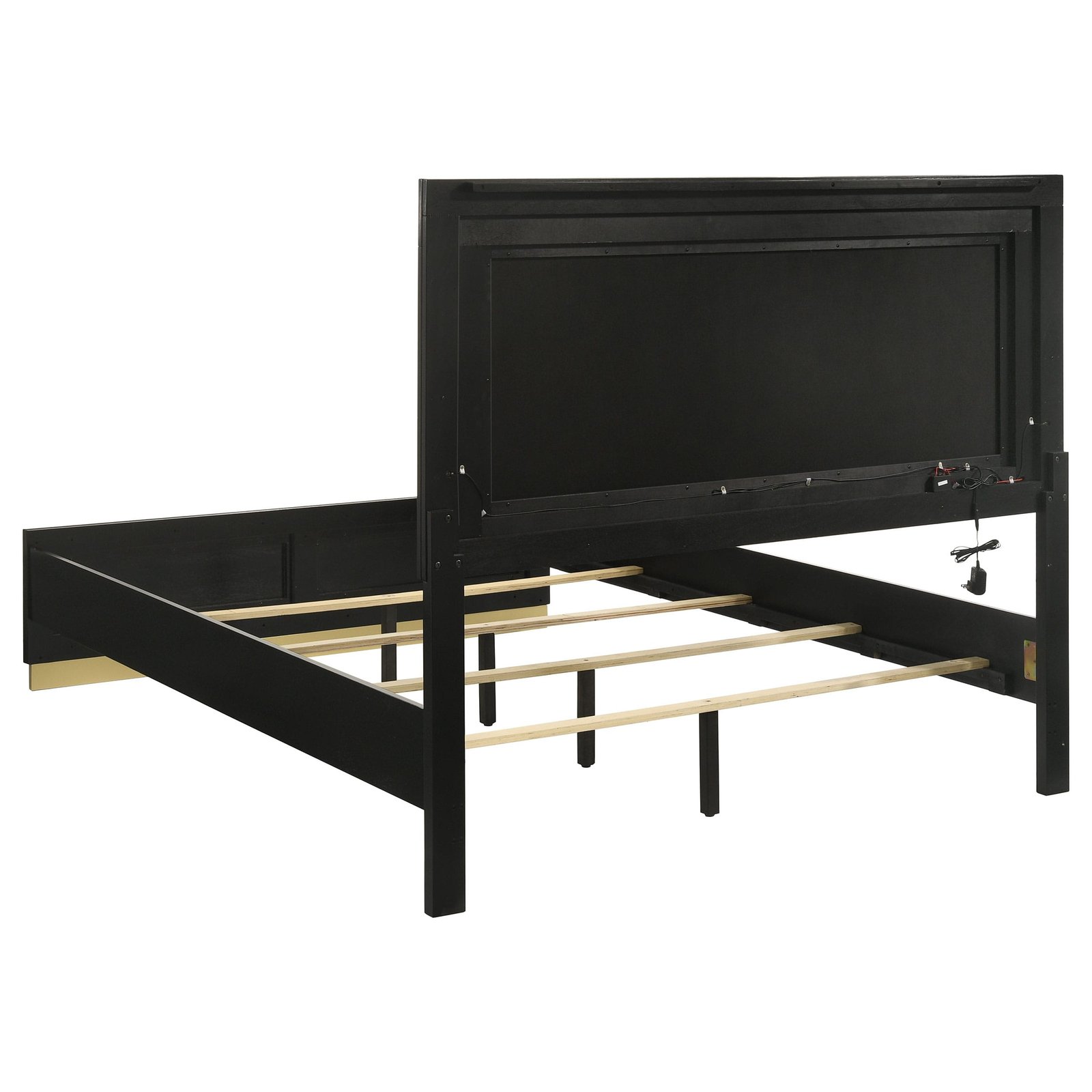 Caraway Wood LED Panel Bed Black & White - Image 5