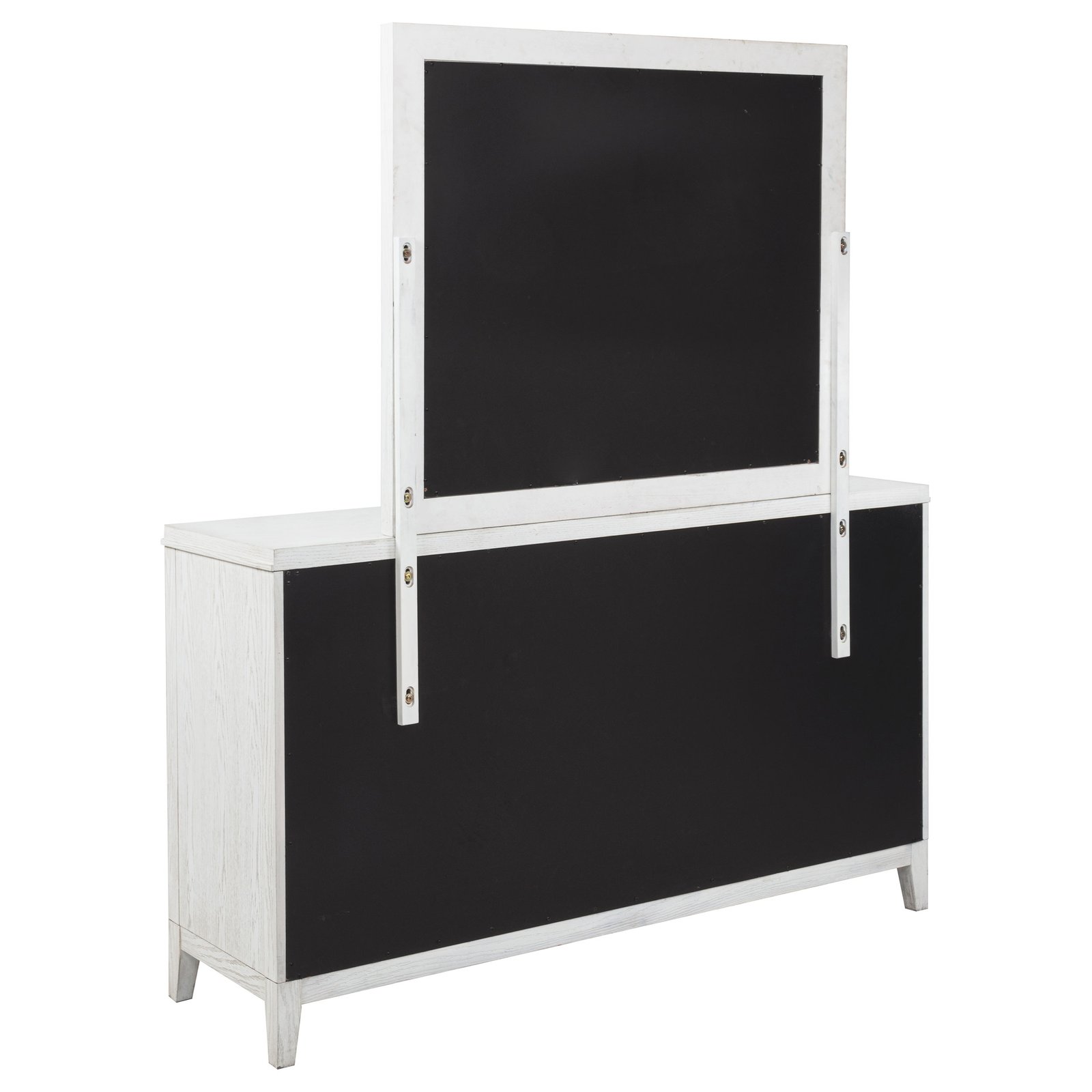 Marielle 6-drawer Dresser with Mirror Distressed White Dresser - Image 5