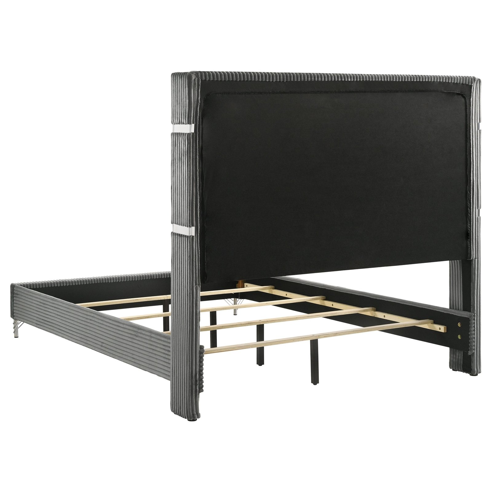 Lucia 61-inch Upholstered Wingback Bed - Image 5
