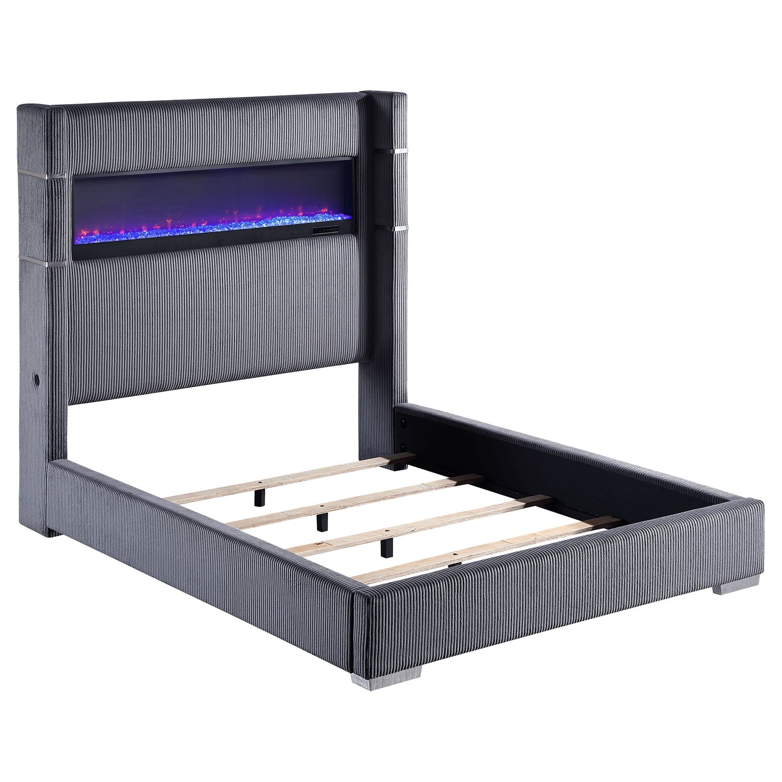 Tisdall Upholstered Cal King Flame Visualizer Bed - Image 2