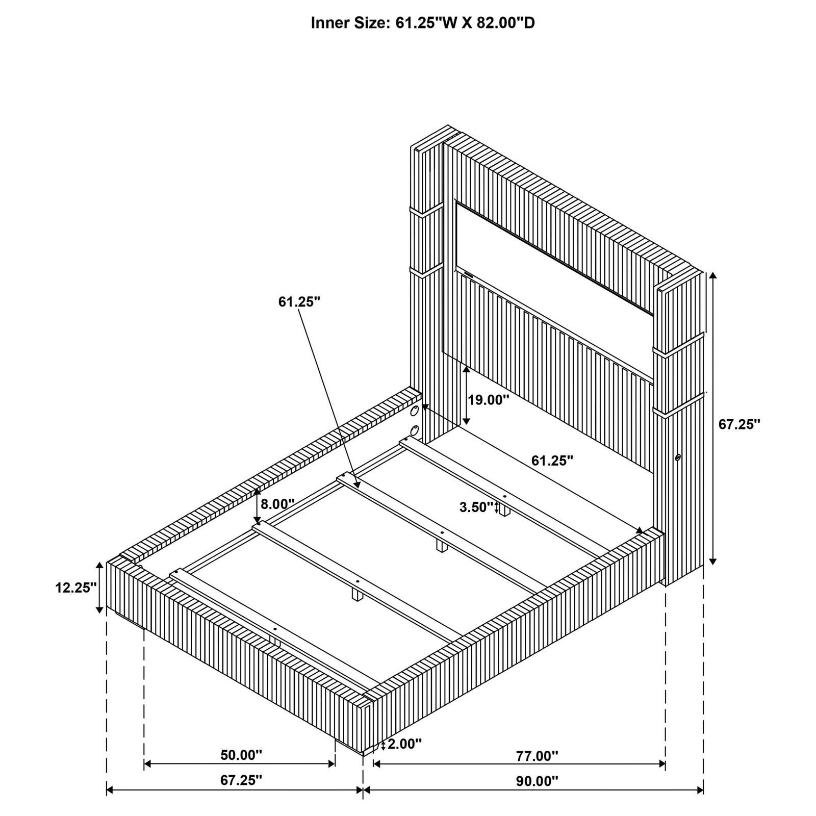 Tisdall Upholstered Cal King Flame Visualizer Bed - Image 6
