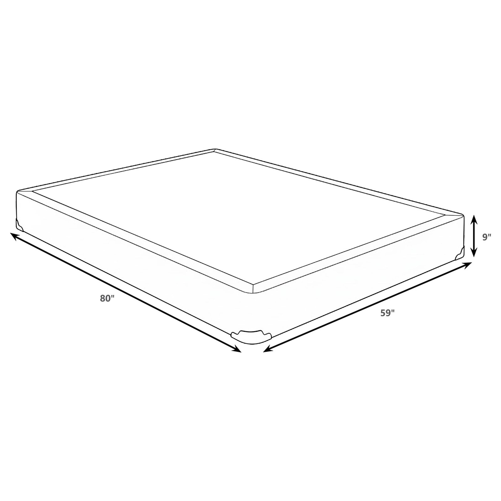 Mercer 9-inch Split Eastern King Standard Box Spring Foundation - Image 2
