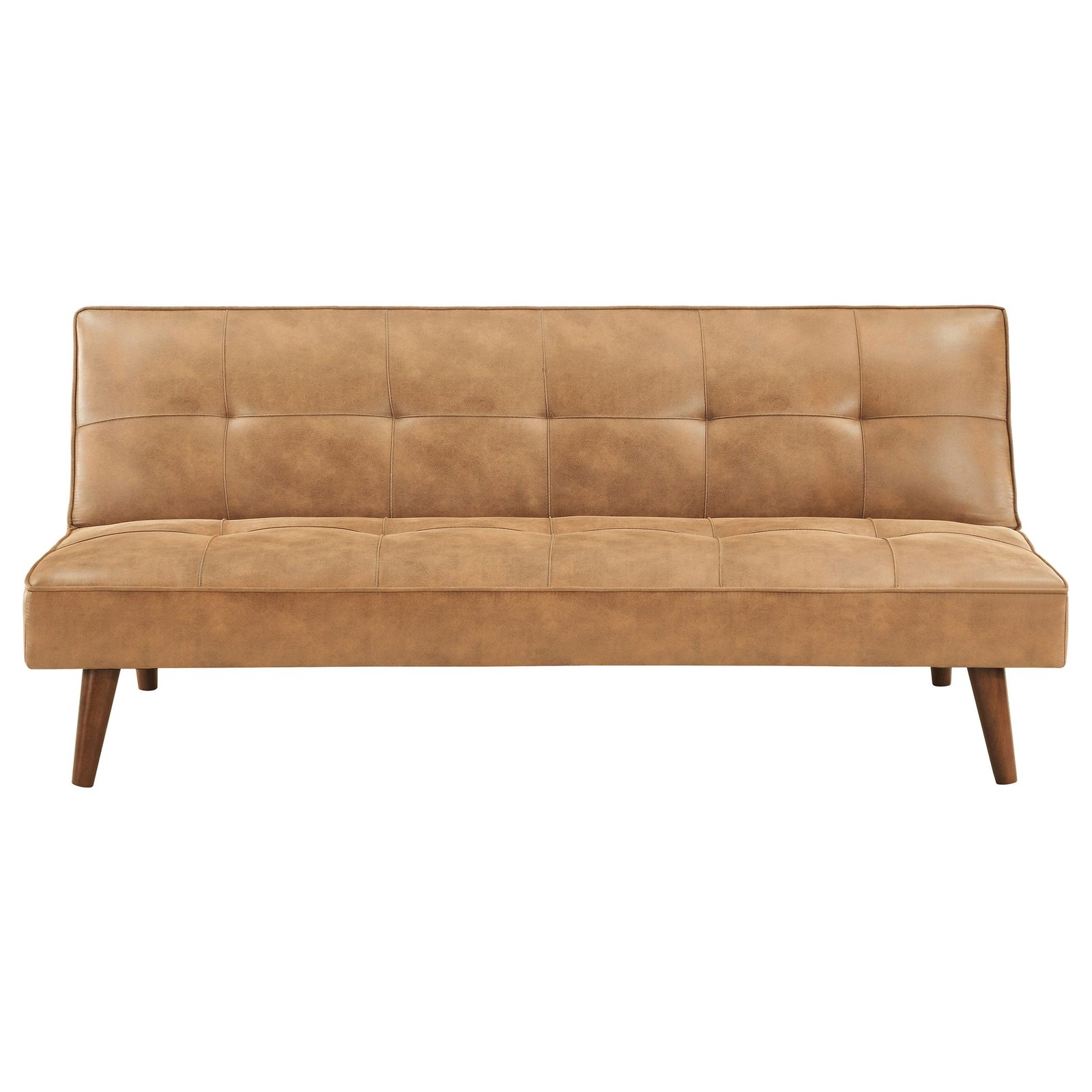 Jenson Upholstered Tufted Convertible Sofa Bed Saddle Brown - Image 3