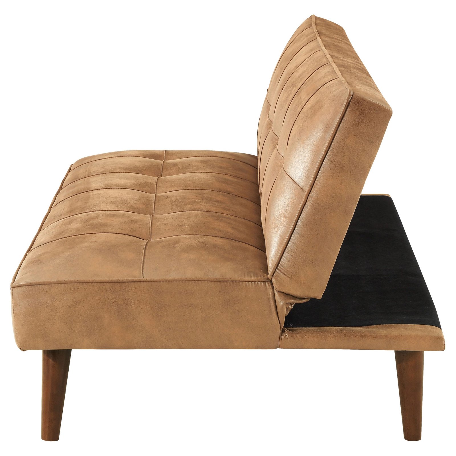 Jenson Upholstered Tufted Convertible Sofa Bed Saddle Brown - Image 5