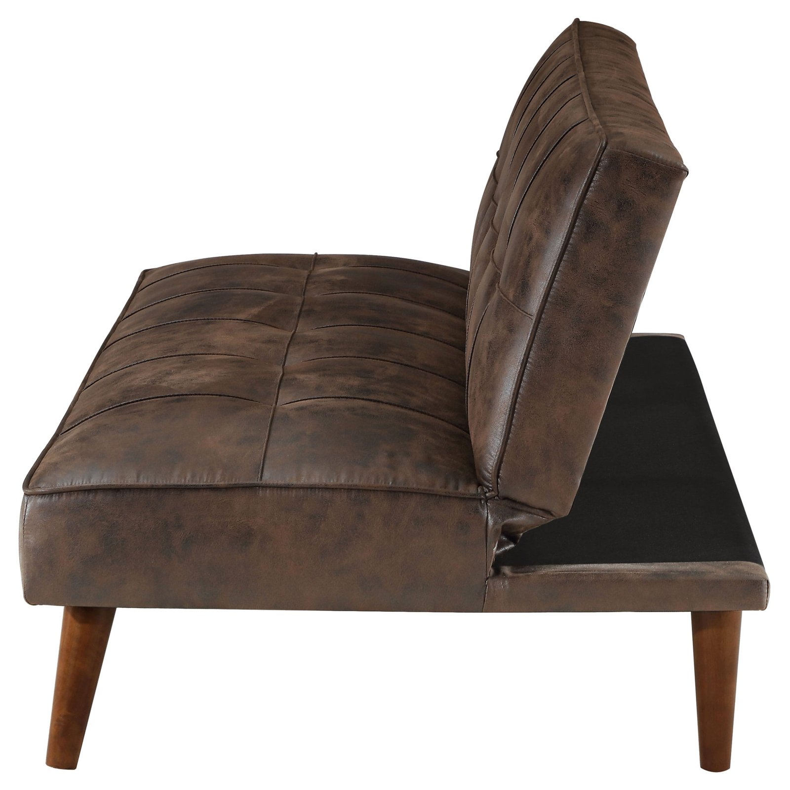 Jenson Upholstered Tufted Convertible Sofa Bed Dark Brown - Image 3