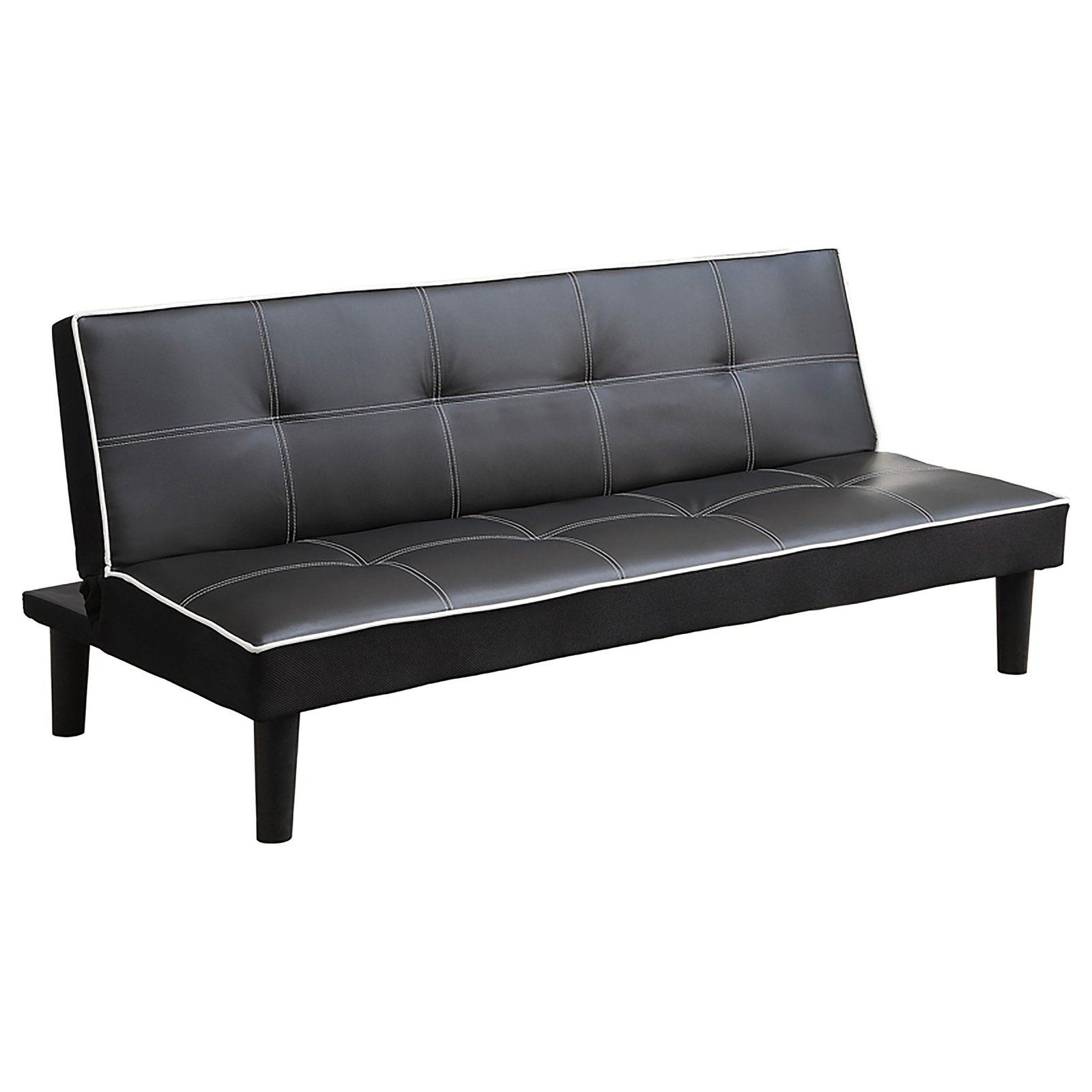 Katrina Upholstered Tufted Convertible Sofa Bed Black - Image 4
