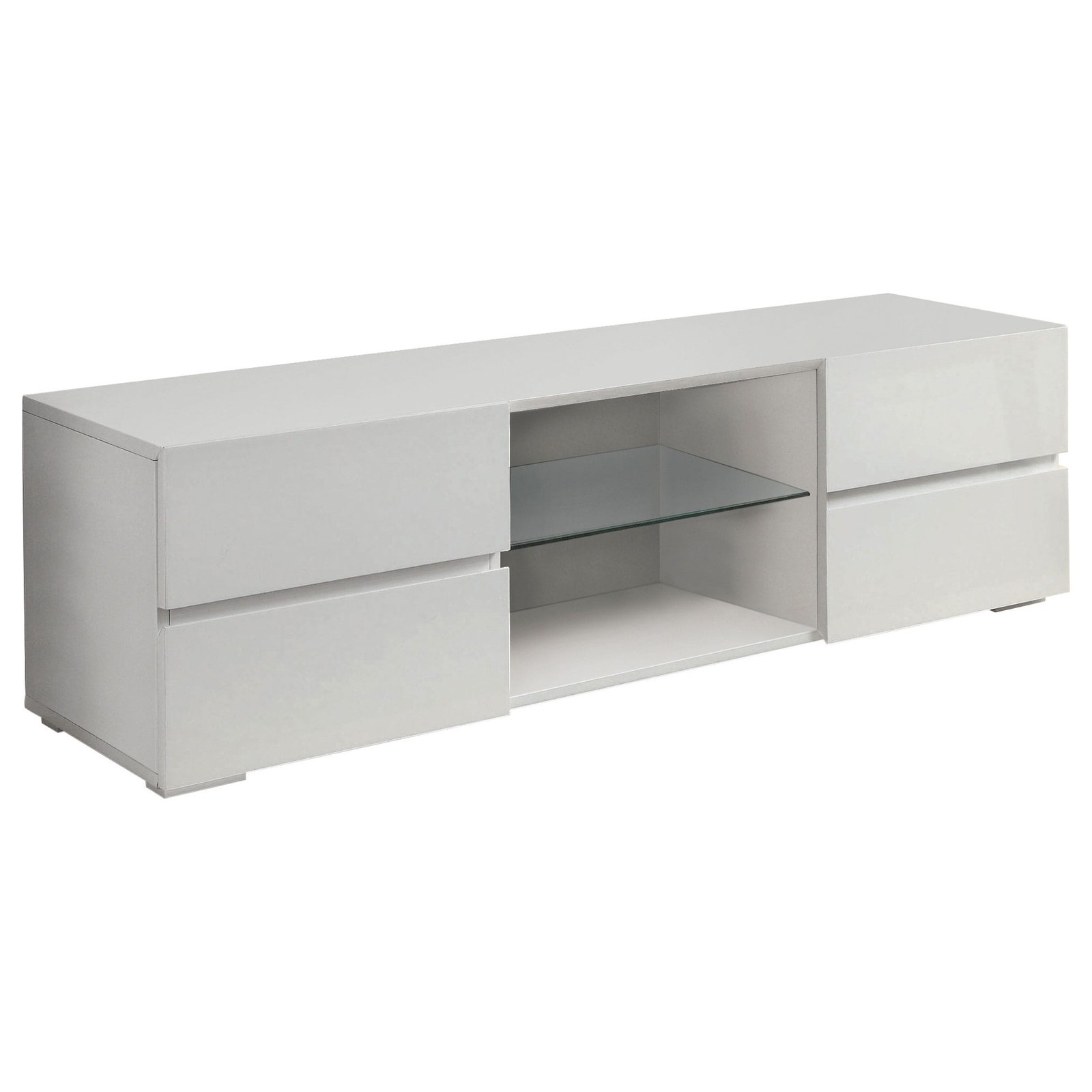 Galvin 4-drawer Wood 55-inch TV Stand White High Gloss - Image 2