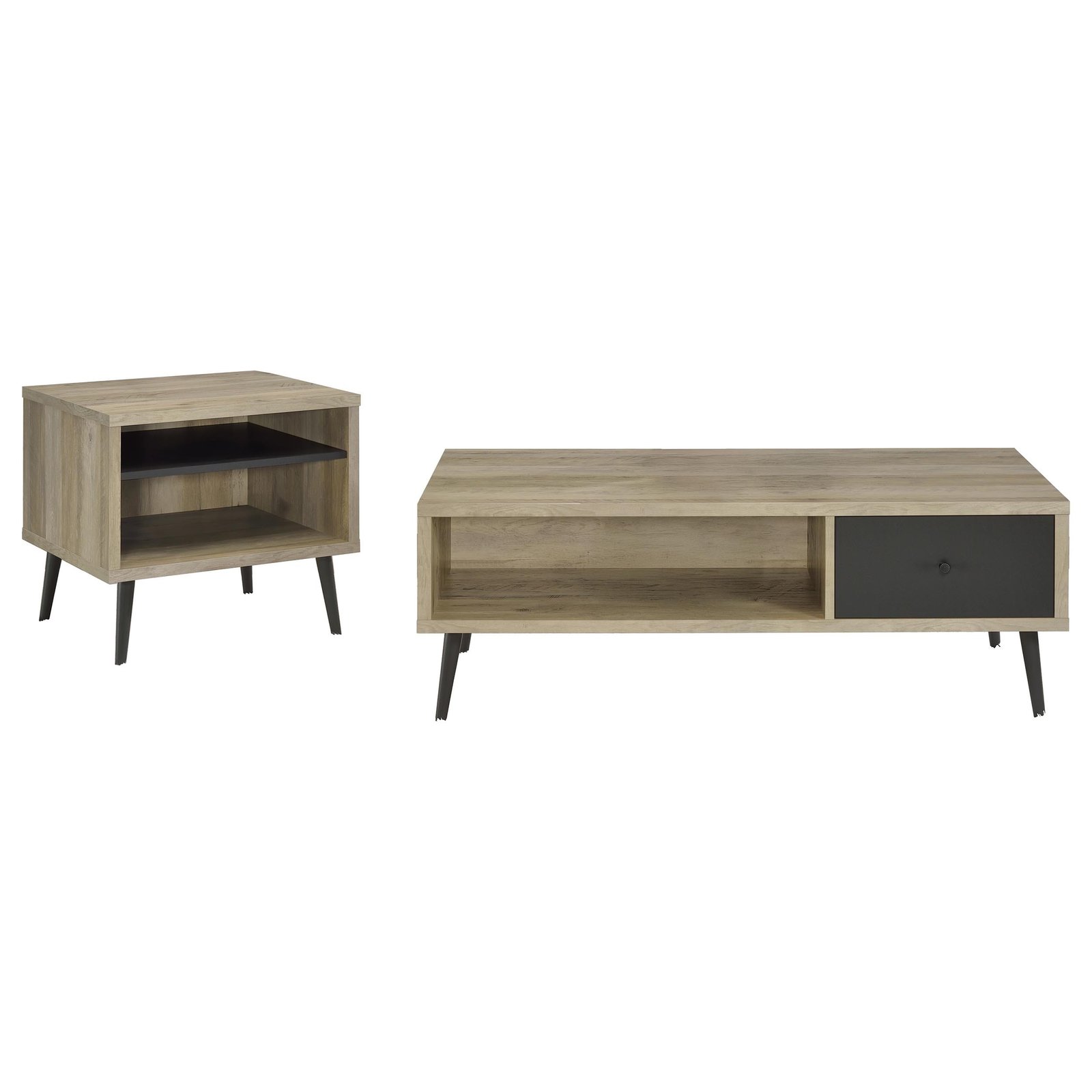 Welsh 2-piece Coffee and End Table Set oak - Image 2