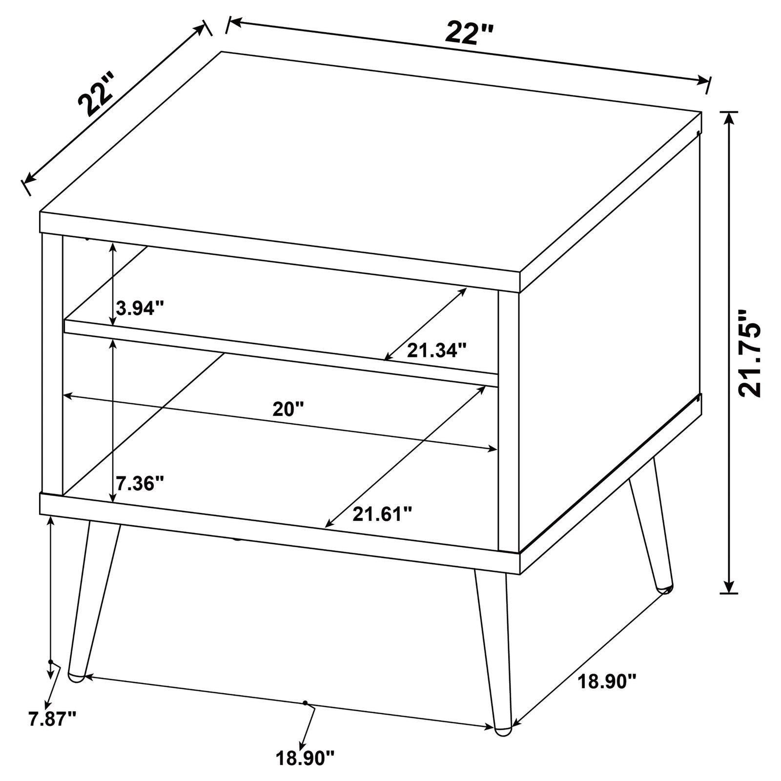 Welsh 2-piece Coffee and End Table Set oak - Image 7