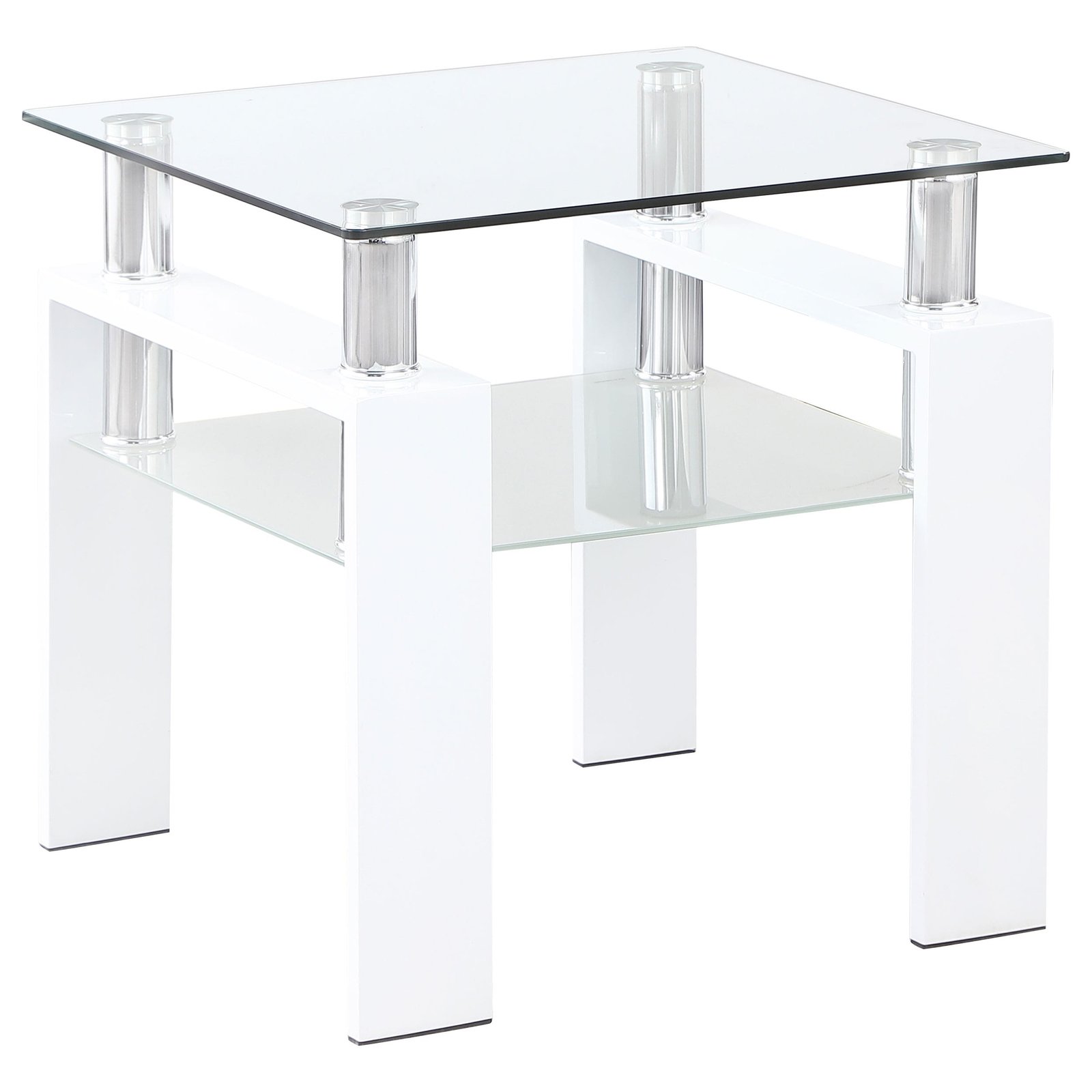 Dyer 2-piece Rectangular Coffee and End Table Set White - Image 4