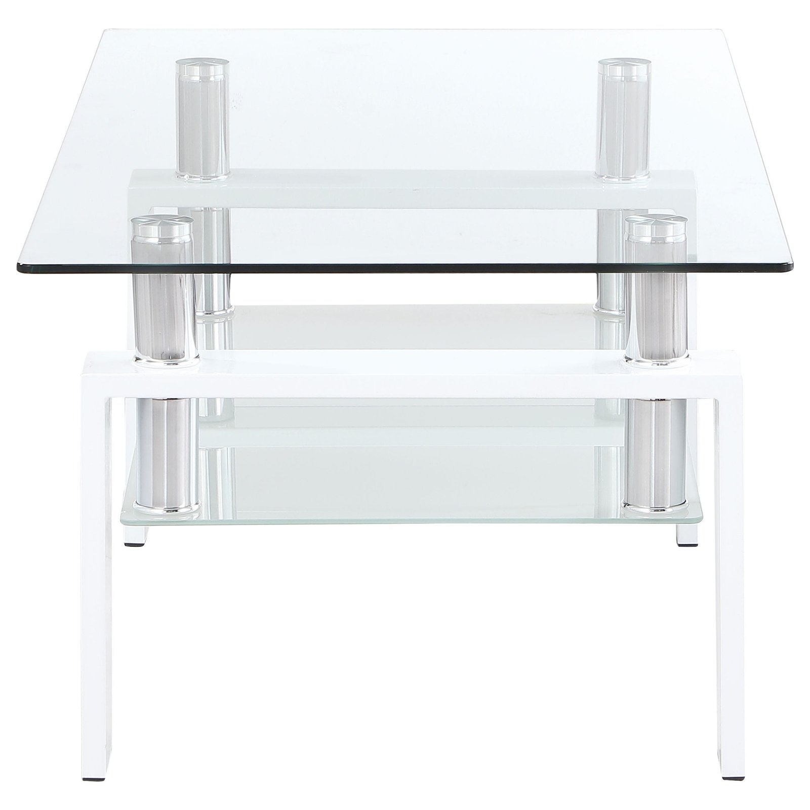 Dyer 2-piece Rectangular Coffee and End Table Set White - Image 2
