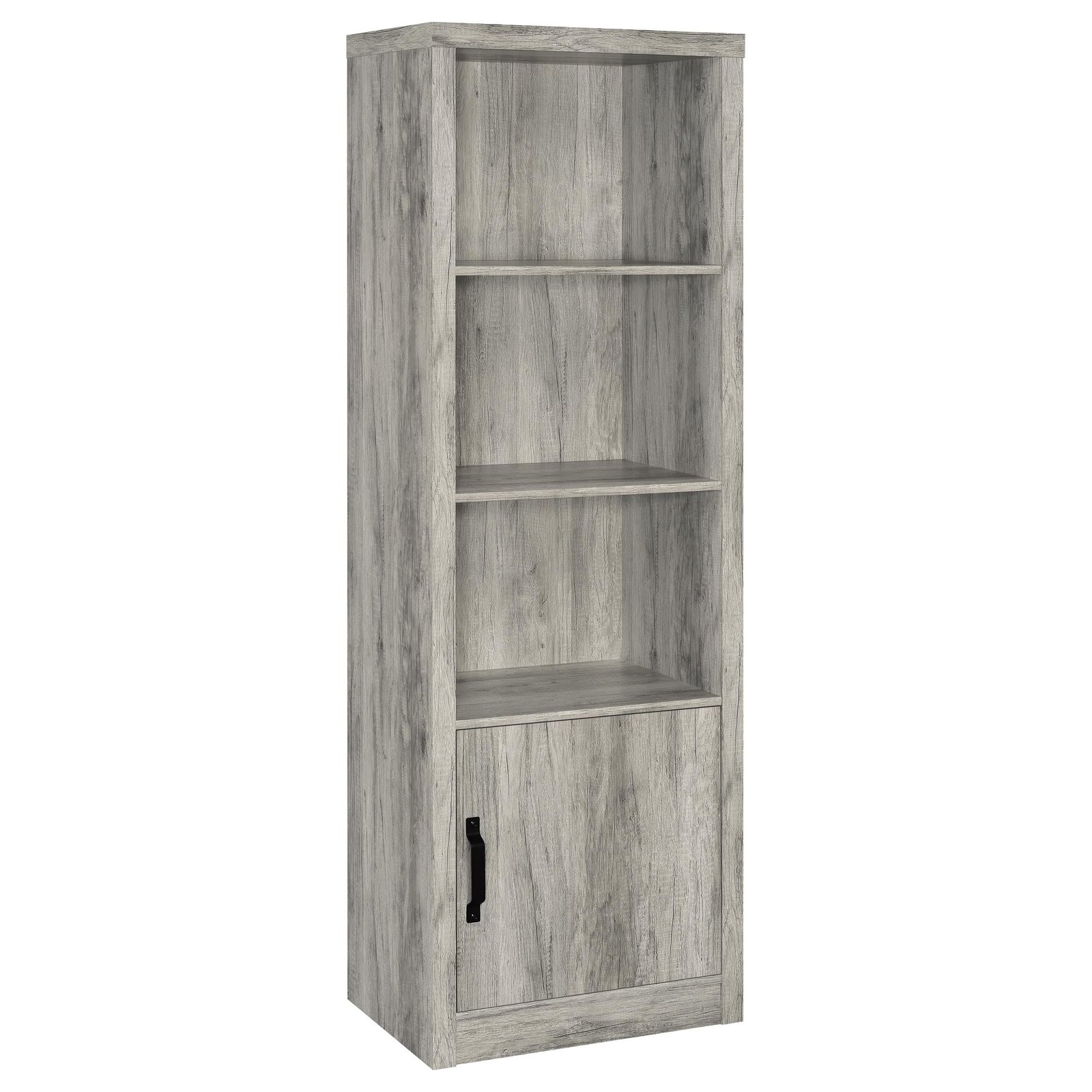 Burke 3-shelf Engineered Wood Media Tower Grey Driftwood - Image 2