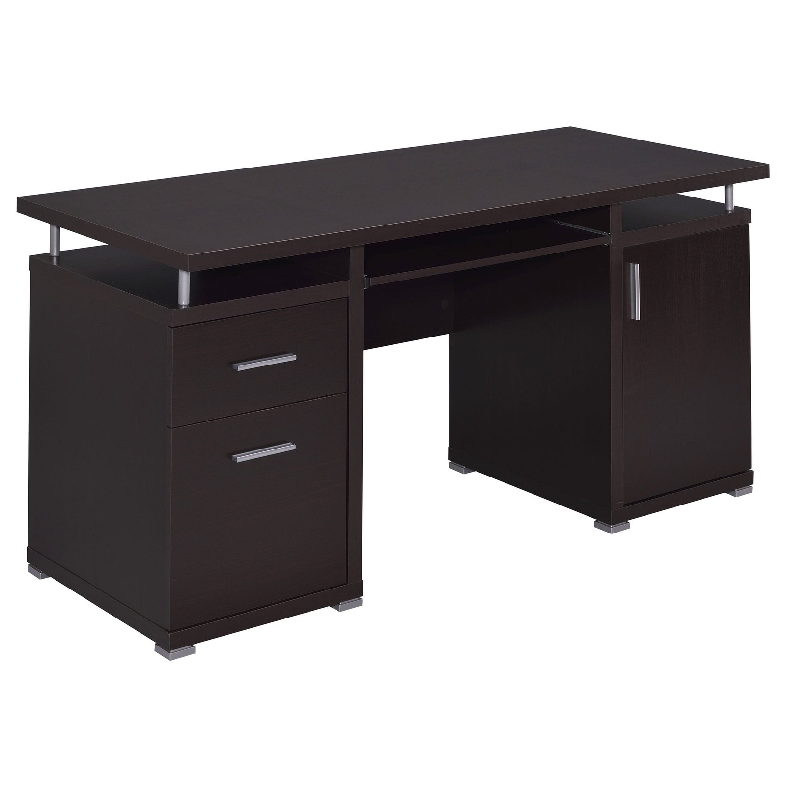 Tracy 55-inch 2-drawer Office Computer Desk Dark Brown - Image 2