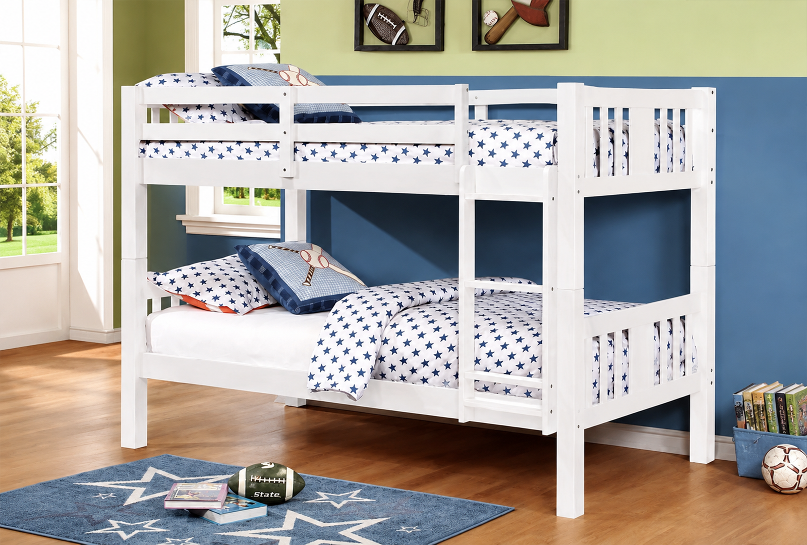 Ashmore 220110 Twin/Twin Bunk Bed - White