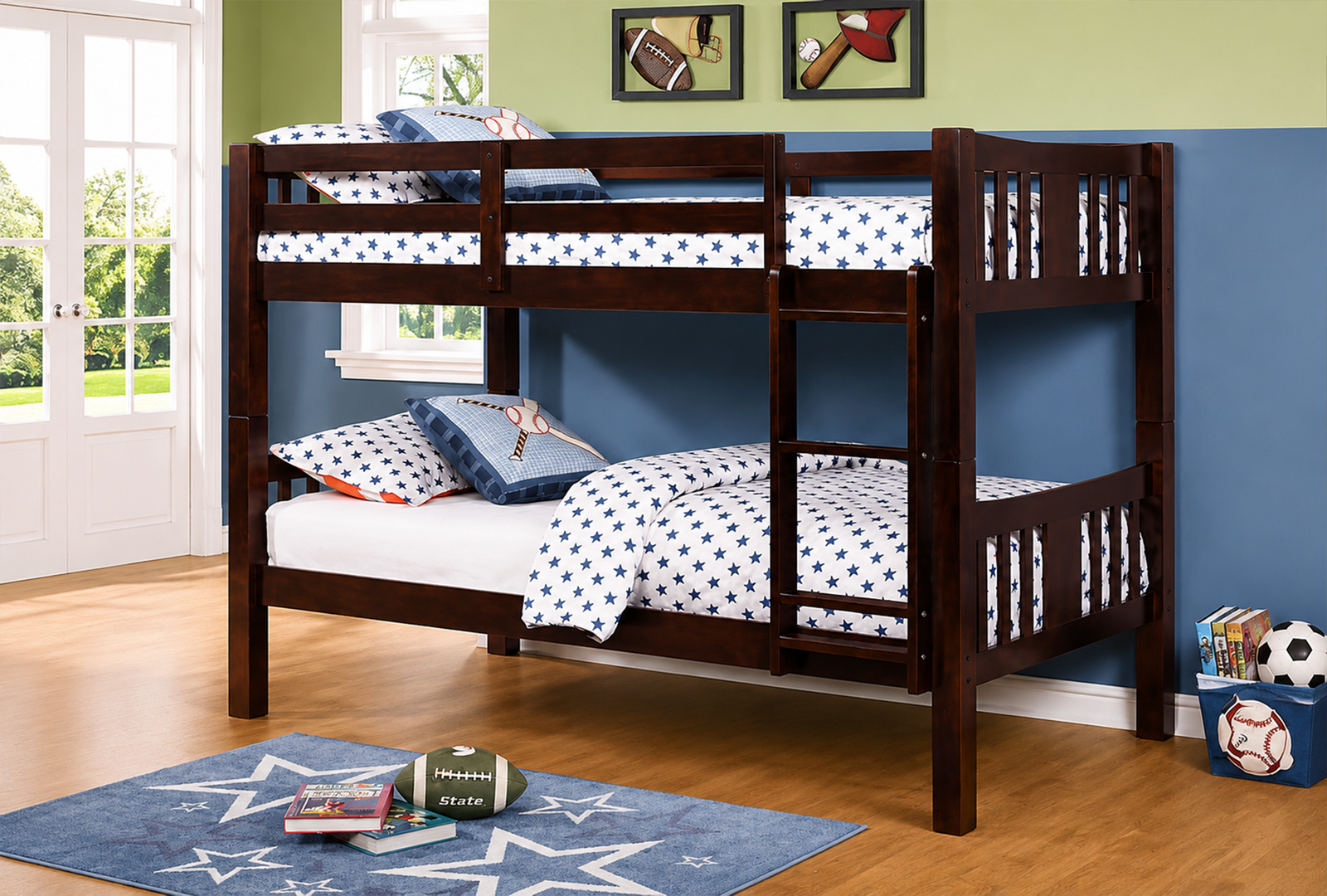 Ashmore 220310 Twin/Twin Bunk Bed - Espresso