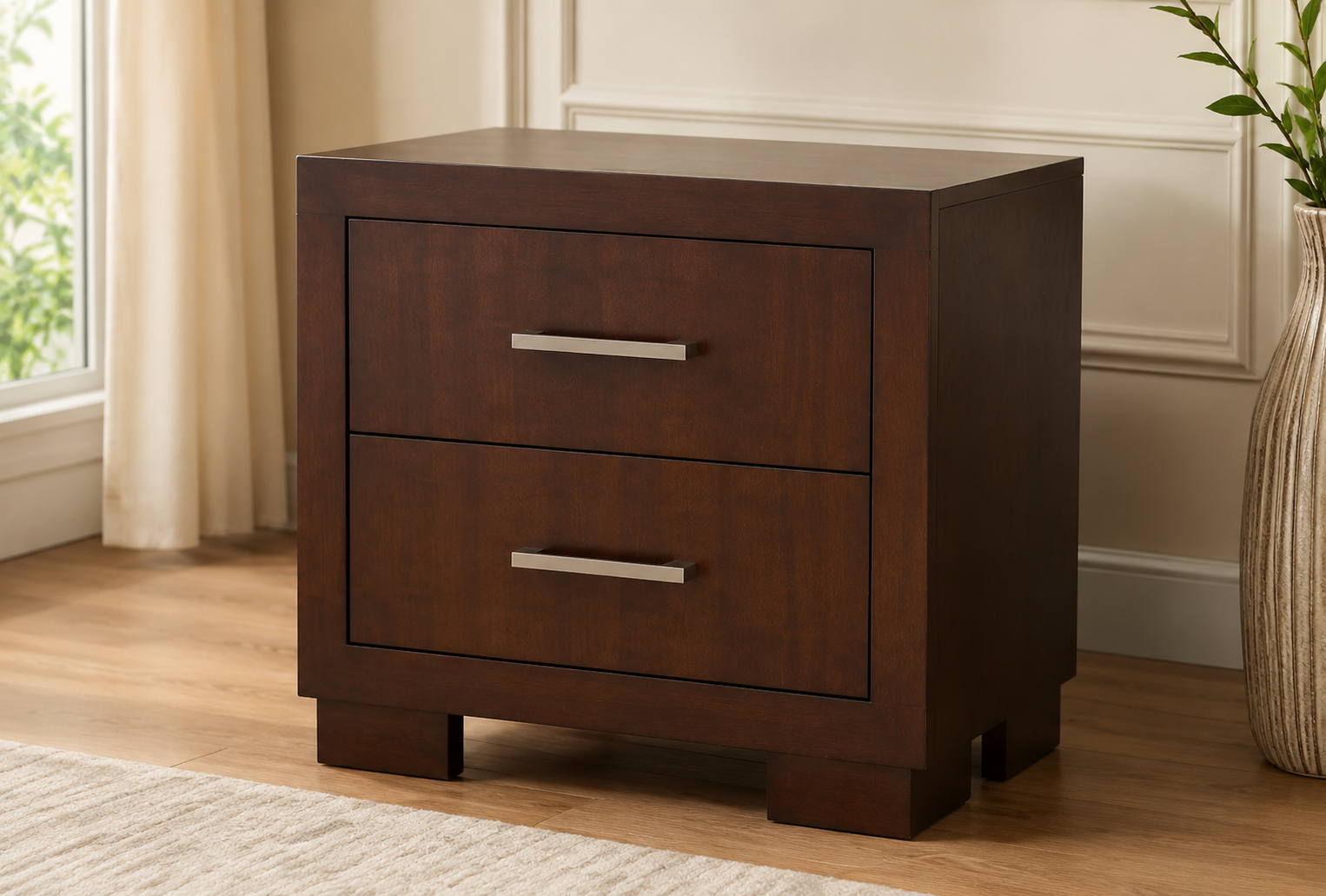 Jessica 2-Drawer Nightstand (200712)
