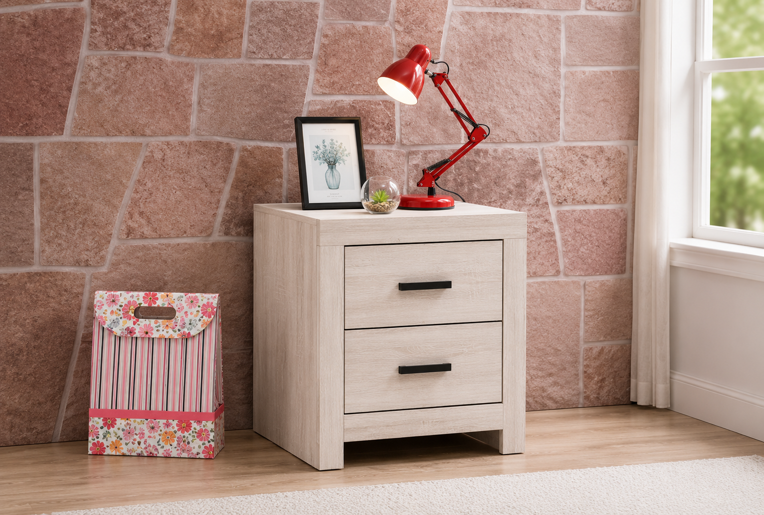 Brantford 2-drawer Nightstand White