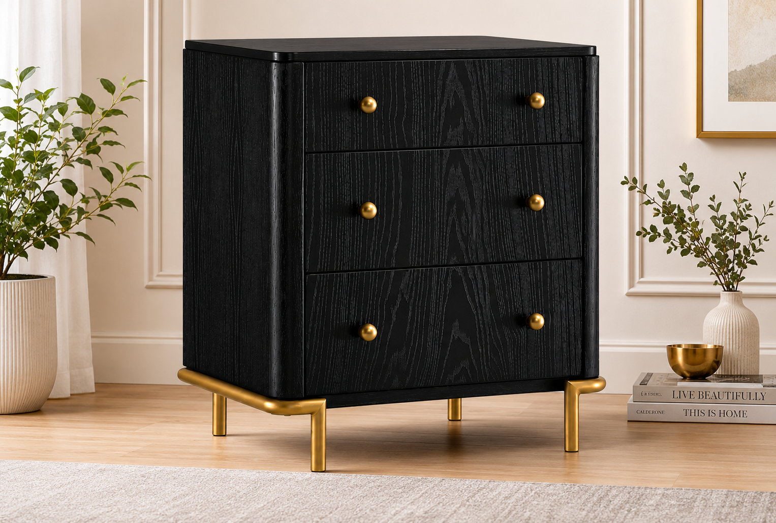 Arini 3-Drawer Nightstand (224332)