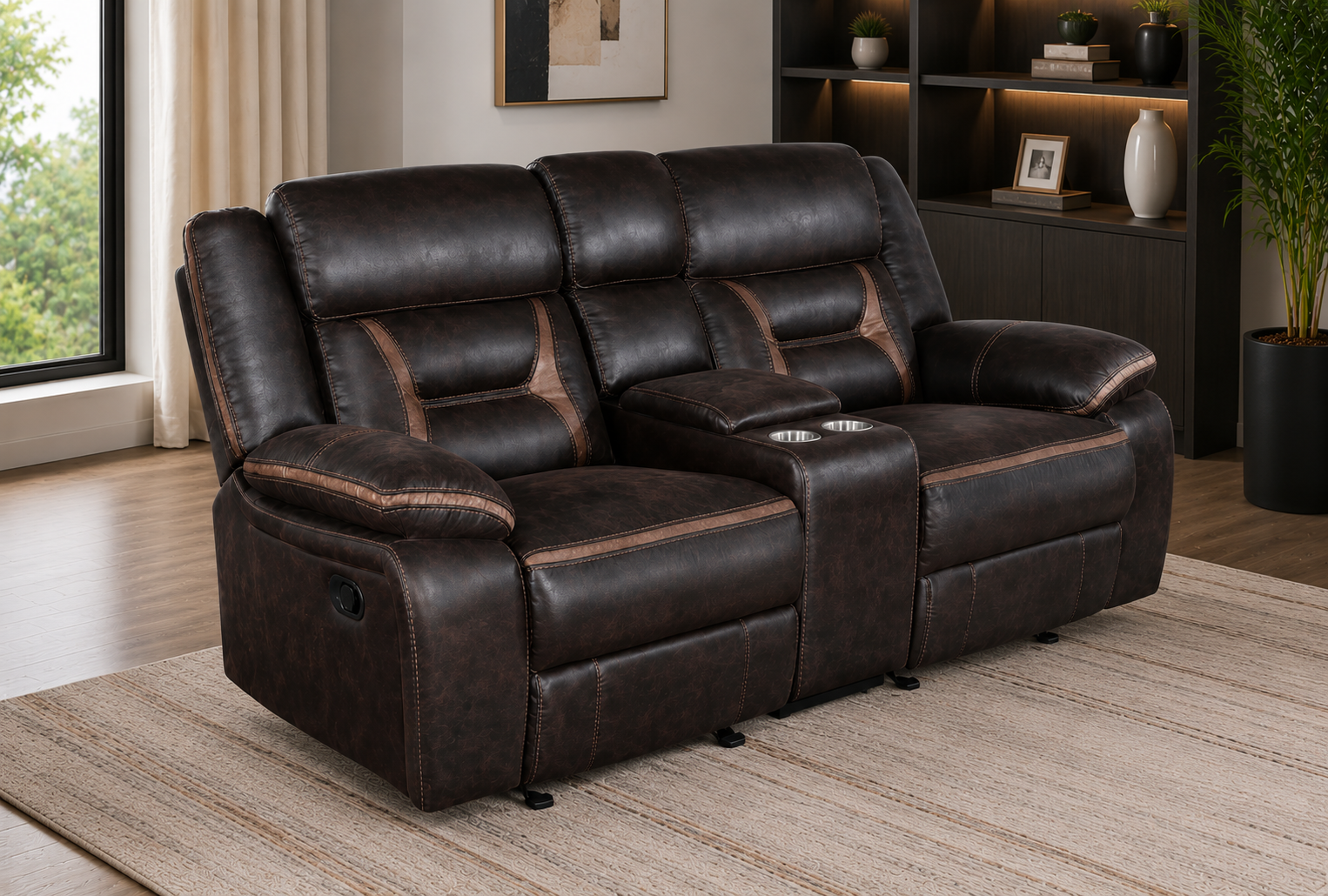 Coaster Furniture Greer 651355 Upholstered Motion Reclining Loveseat -
